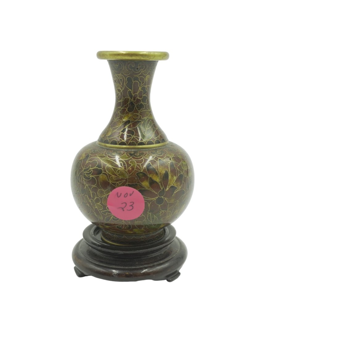 CLOISONNE VASE ON STAND (1 of 5)