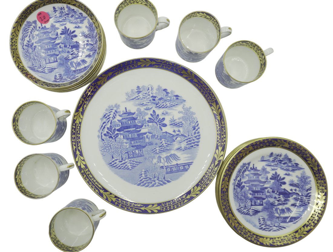 RARE ANTIQUE SPODE COPELAND "TWO TEMPLES" LOT - 19 PIECES (1 of 4)