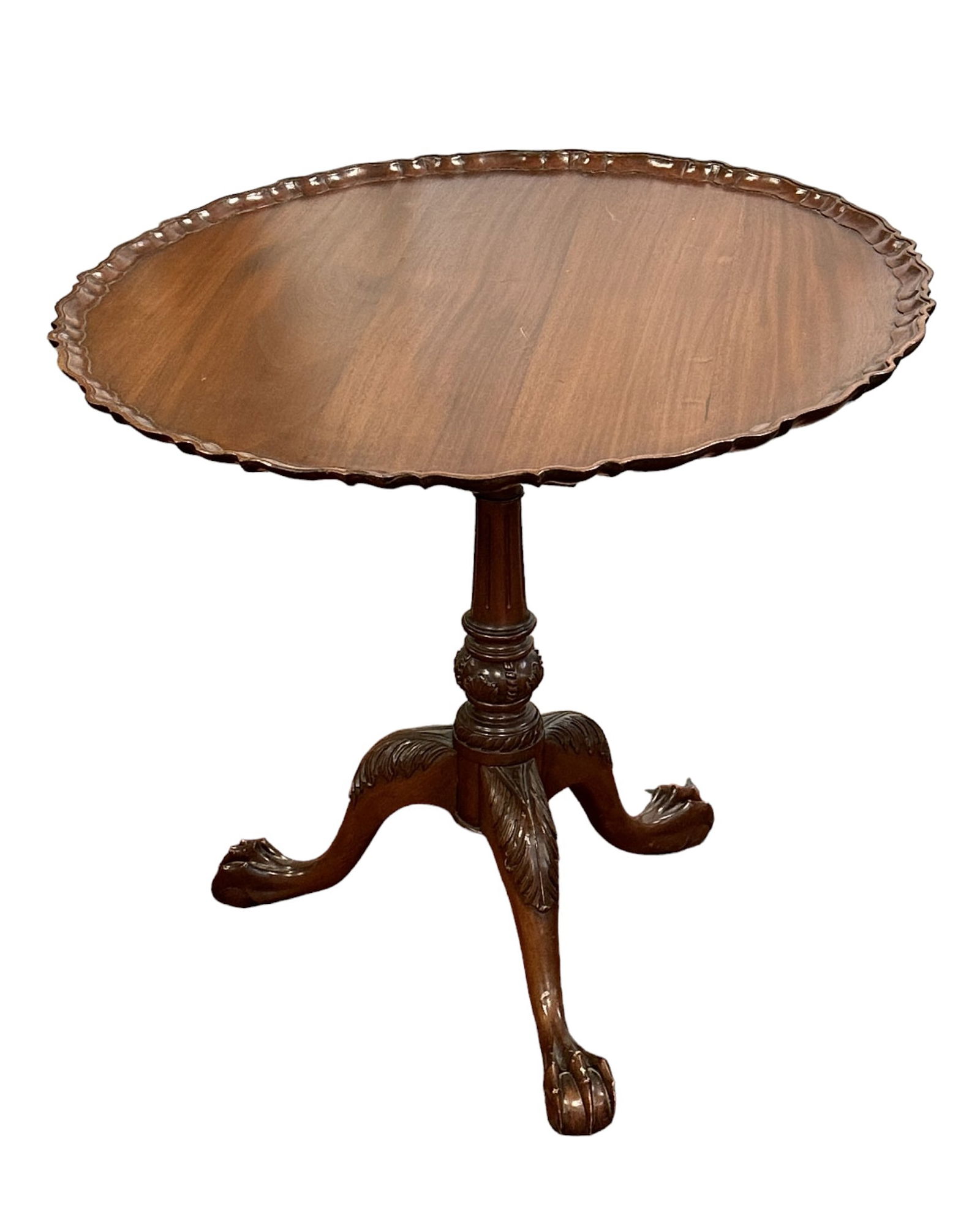 BALL & CLAW MAHOGANY TILT TOP TABLE (1 of 3)