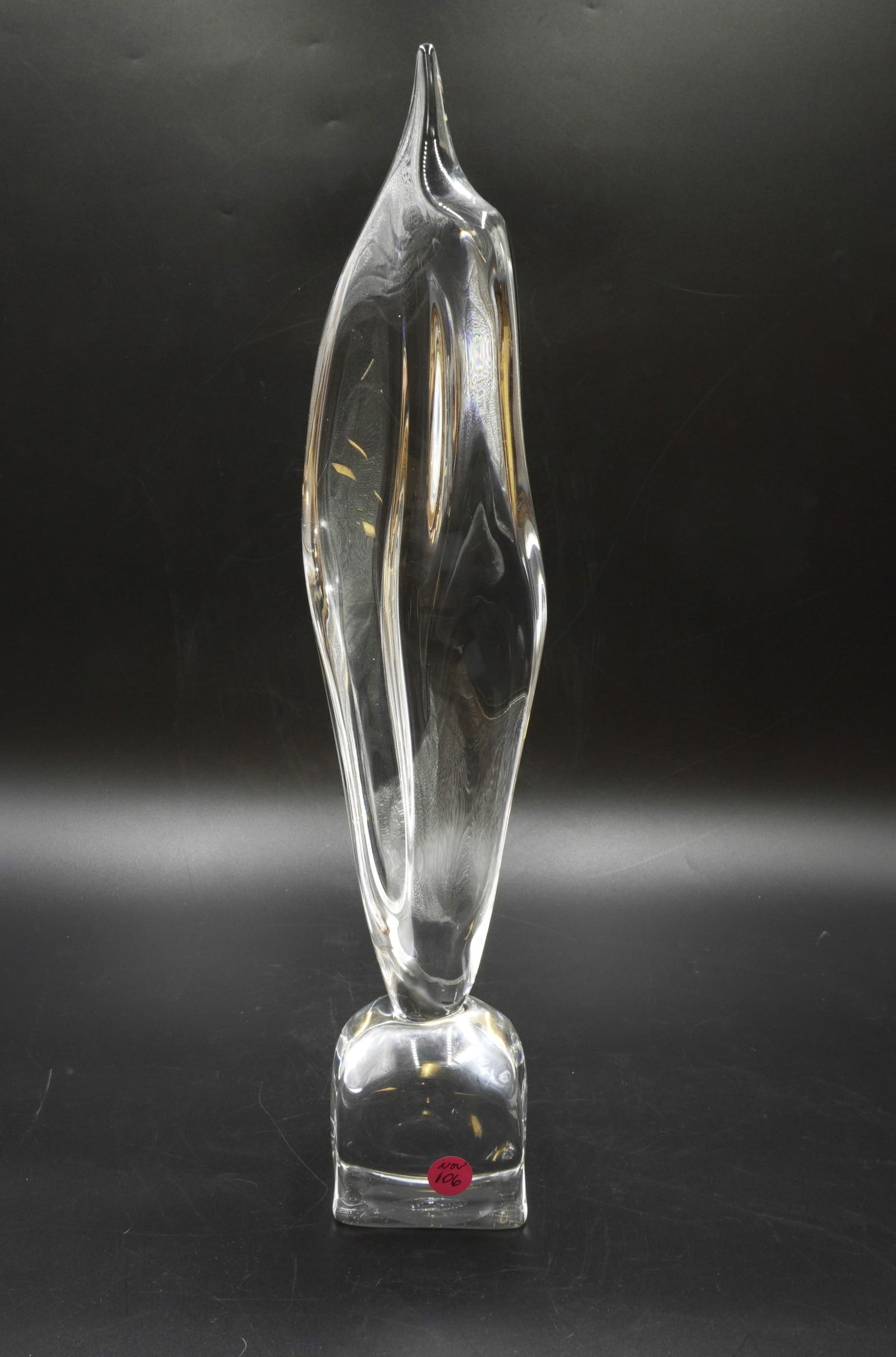 TALL DAUM CRYSTAL SCULPTURE "THE FLAME" (1 of 10)
