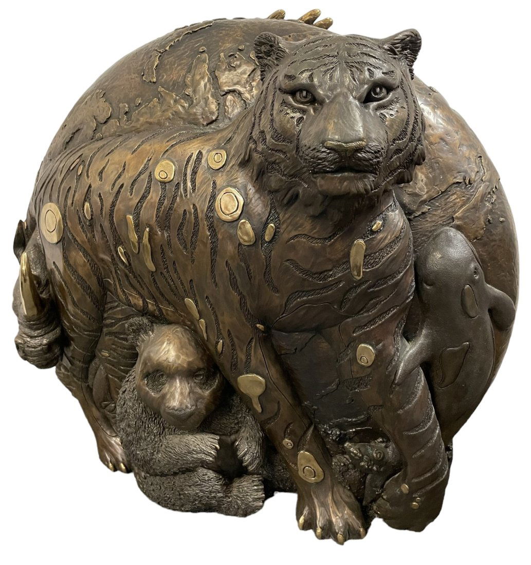 LARGE BRONZE BEAUTIFUL TOMORROW JIANG TIEFENG (1 of 5)