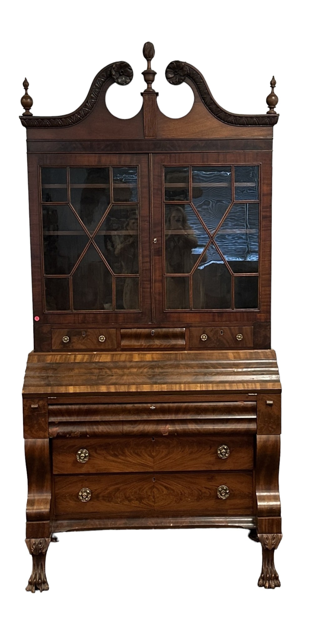 ANTIQUE 19TH C SECRETARY BOOKCASE (1 of 7)