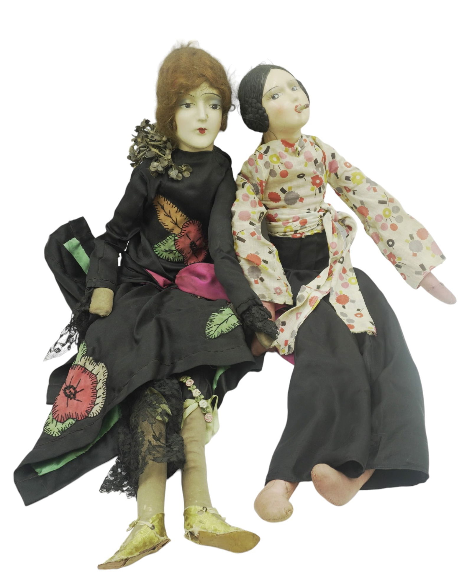 2 ART DECO BOUDOIR DOLLS 1 SMOKING (1 of 8)
