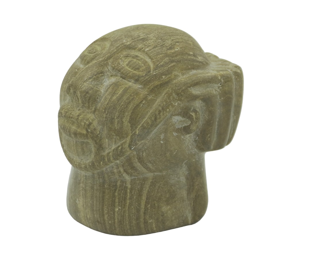 MCM CARVED STONE AFRICAN BUST WEMSLY (1 of 7)
