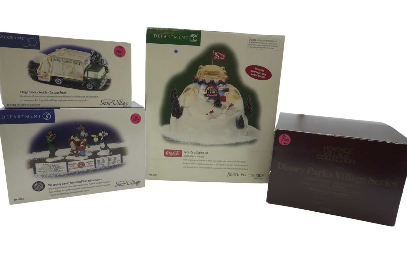 DEPARTMENT 56 VARIOUS VILLAGE ITEMS - 4 PIECES (1 of 8)