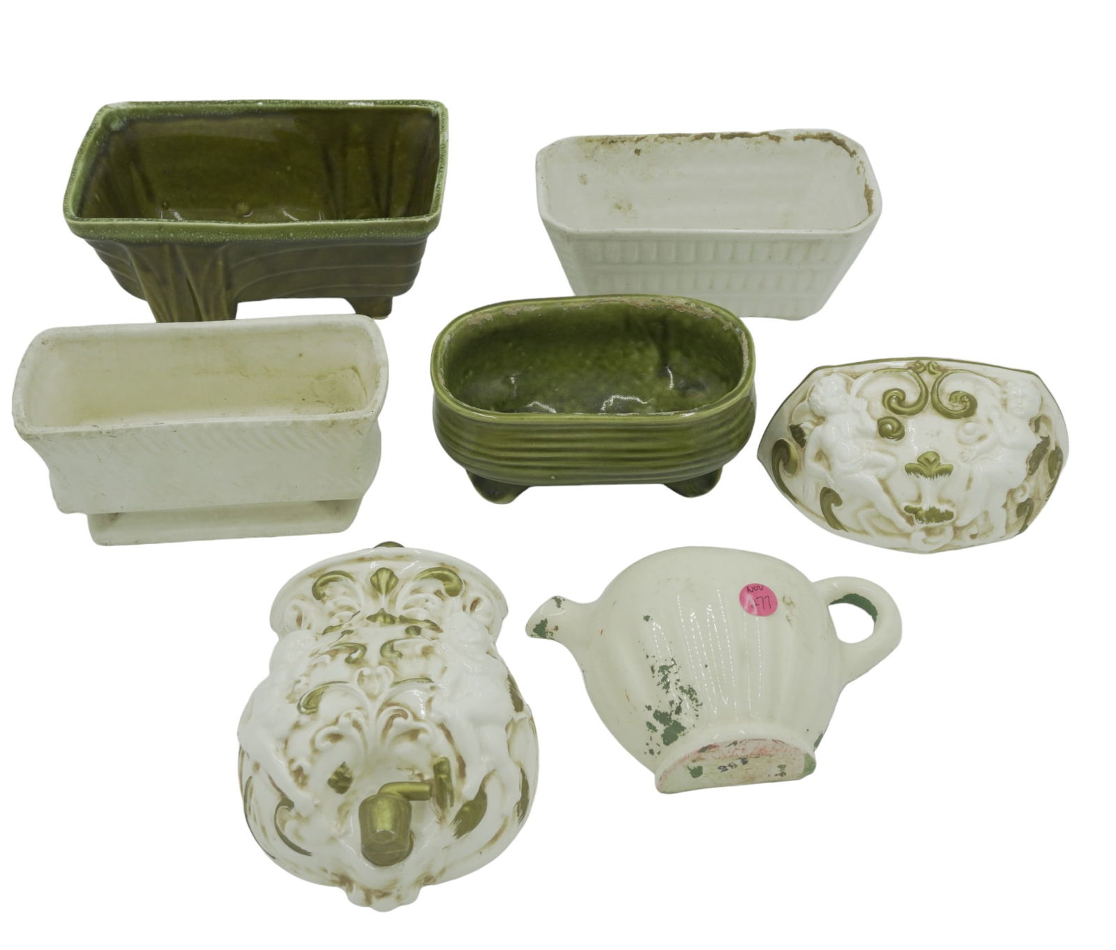 LARGE GROUP OF MCM CERAMIC PLANTERS (1 of 10)