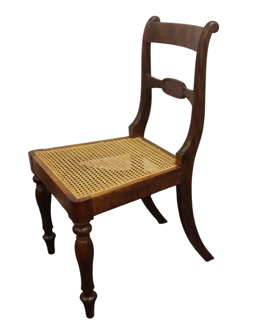 ANTIQUE BIEDERMEIER CANED SIDE CHAIR (1 of 7)