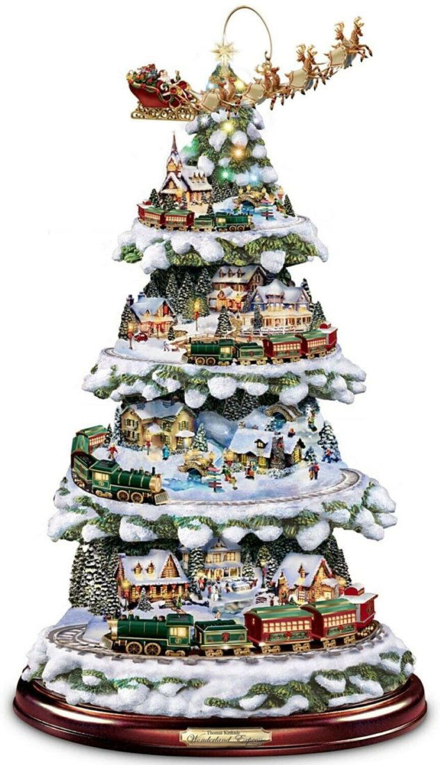 THOMAS KINKADE ANIMATED TABLETOP CHRISTMAS TREE (1 of 1)