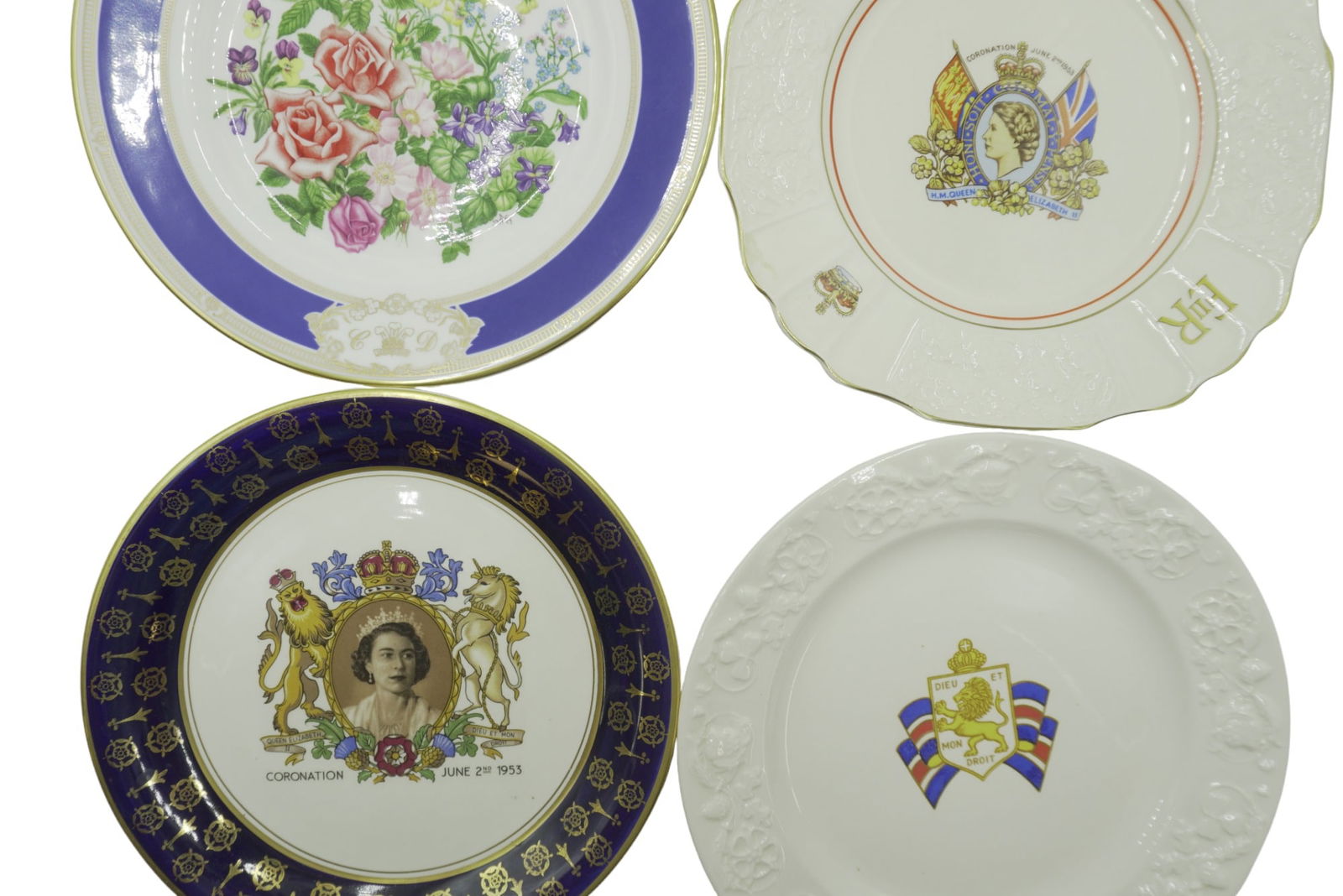 LOT OF BRITISH COMMEMORATIVE PLATES - 4 PIECES (1 of 8)