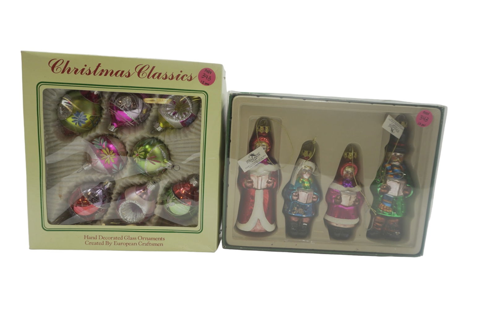 VINTAGE CHRISTMAS GLASS ORNAMENTS - 12 PIECES (1 of 4)