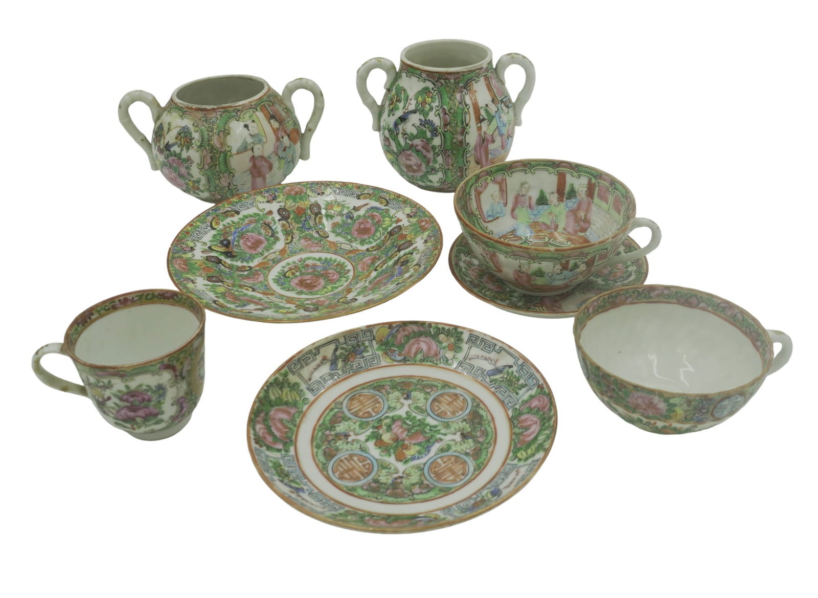 8 PC ANTIQUE ROSE MEDALLION (1 of 5)