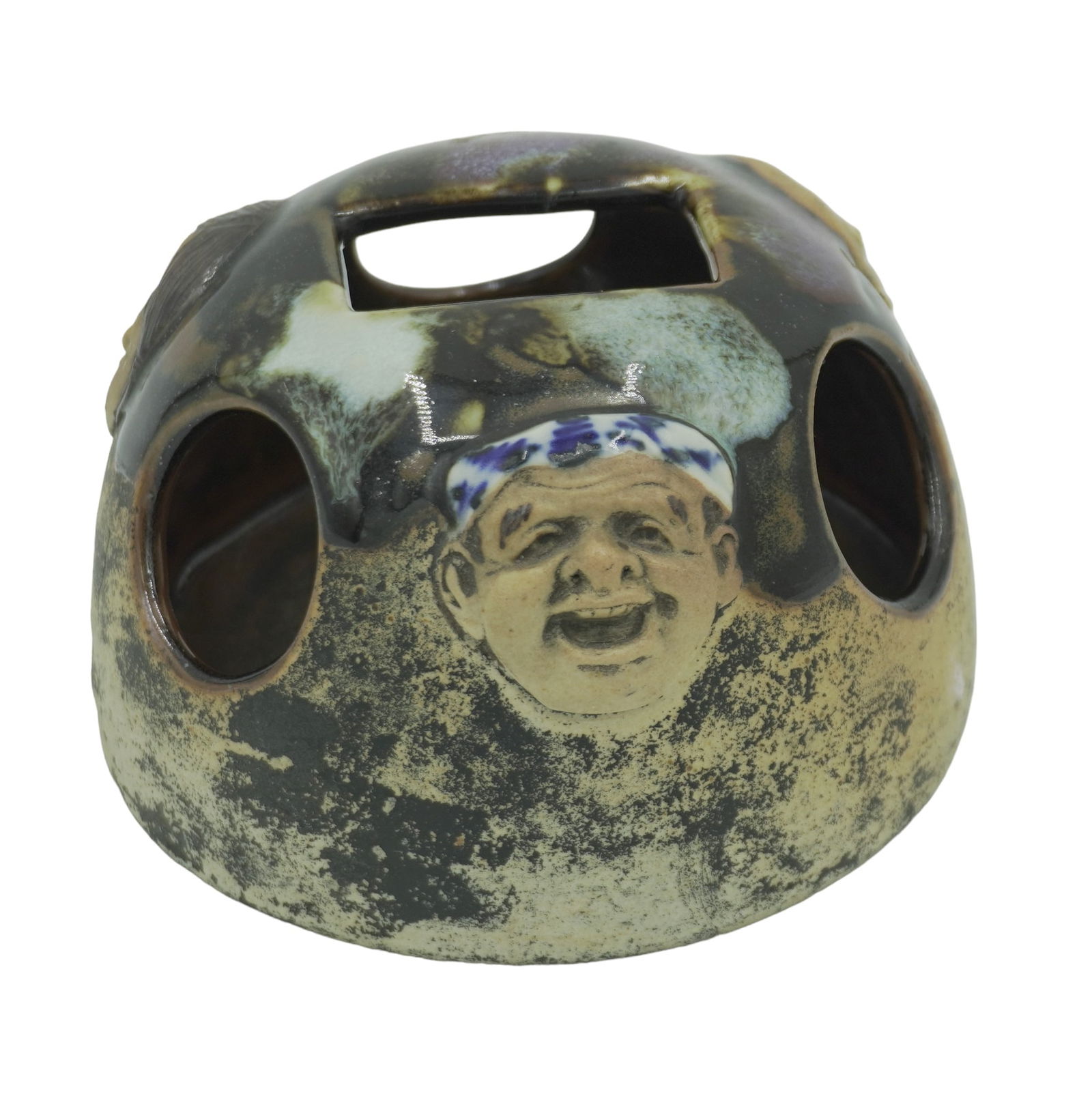 ANTIQUE JAPANESE SUMIDA GAWA POTTERY INCENSE / POT (1 of 7)