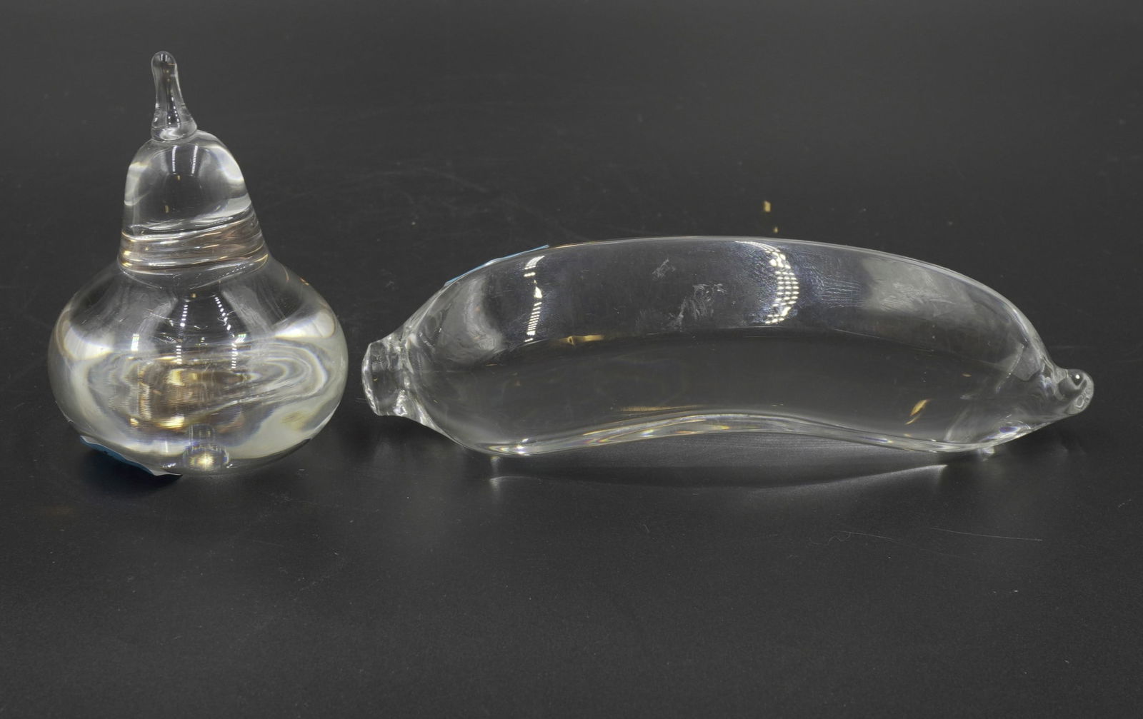 MCM STEUBEN GLASS SIGNED BANANA & PEAR (1 of 8)