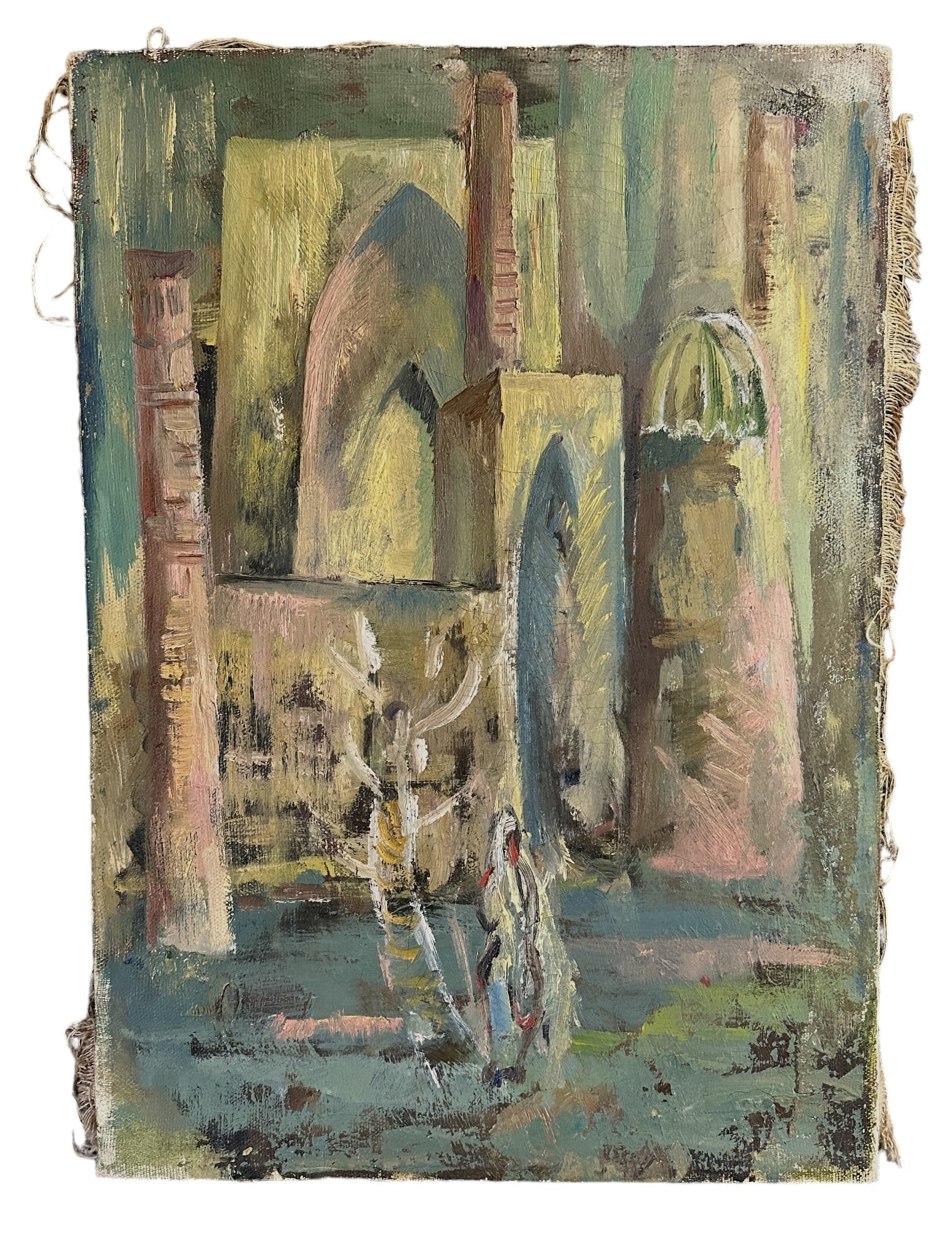 VINTAGE ORIENTALIST OIL ON CANVAS (1 of 2)