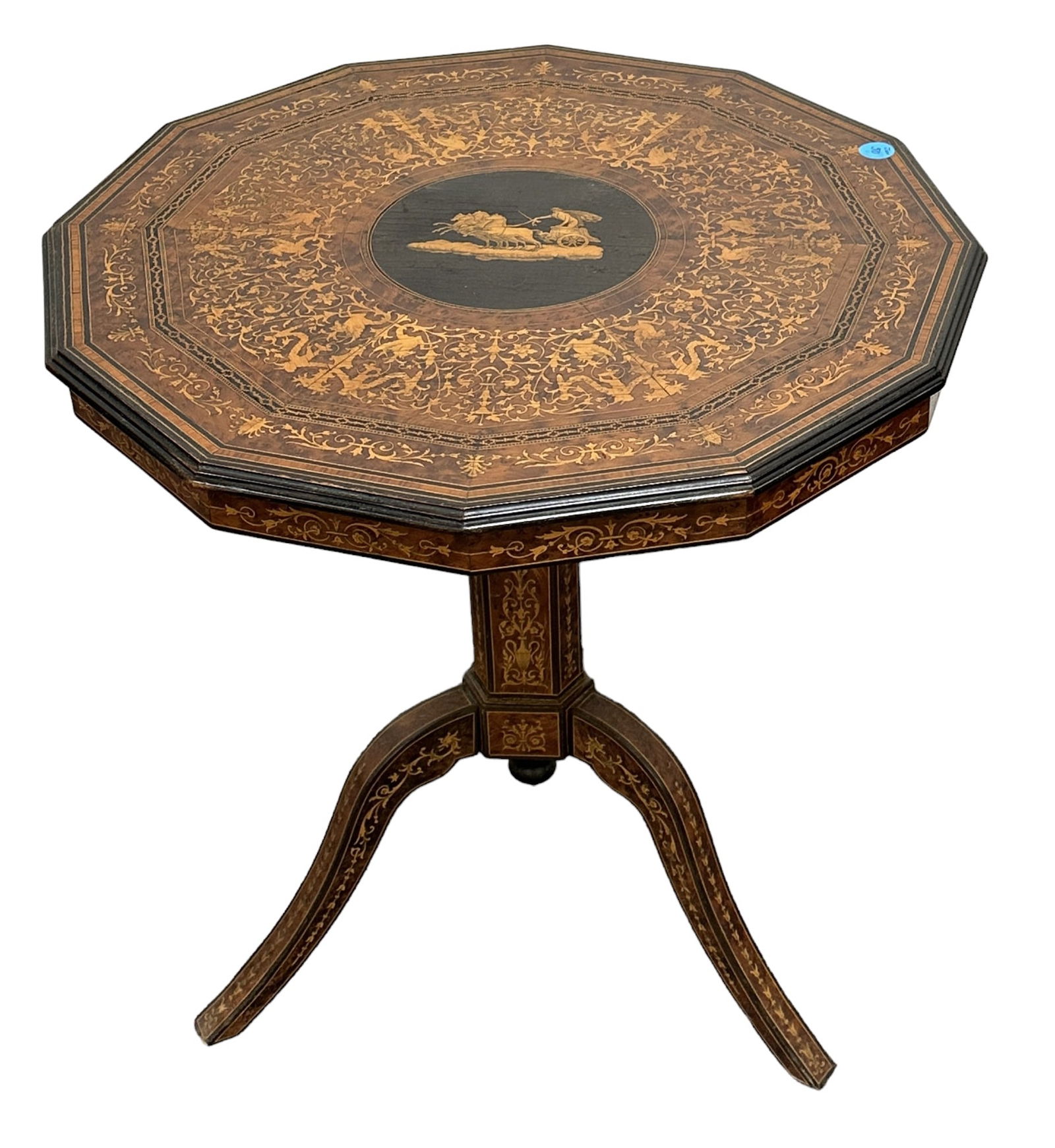 ANTIQUE MARQUETRY TILT TOP TABLE (1 of 12)