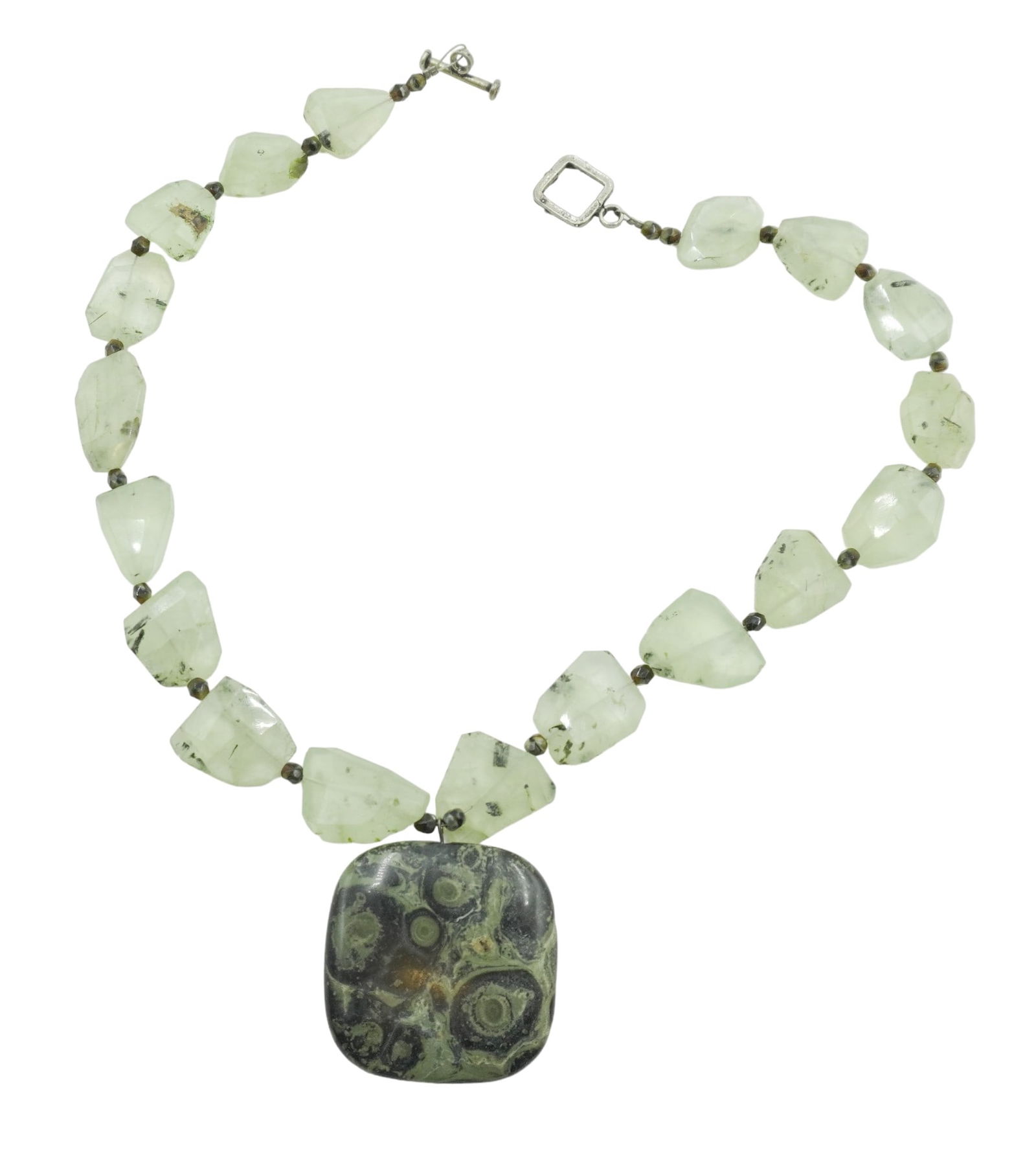 KAMBABA JASPER & PREHNITE NECKLACE (1 of 4)