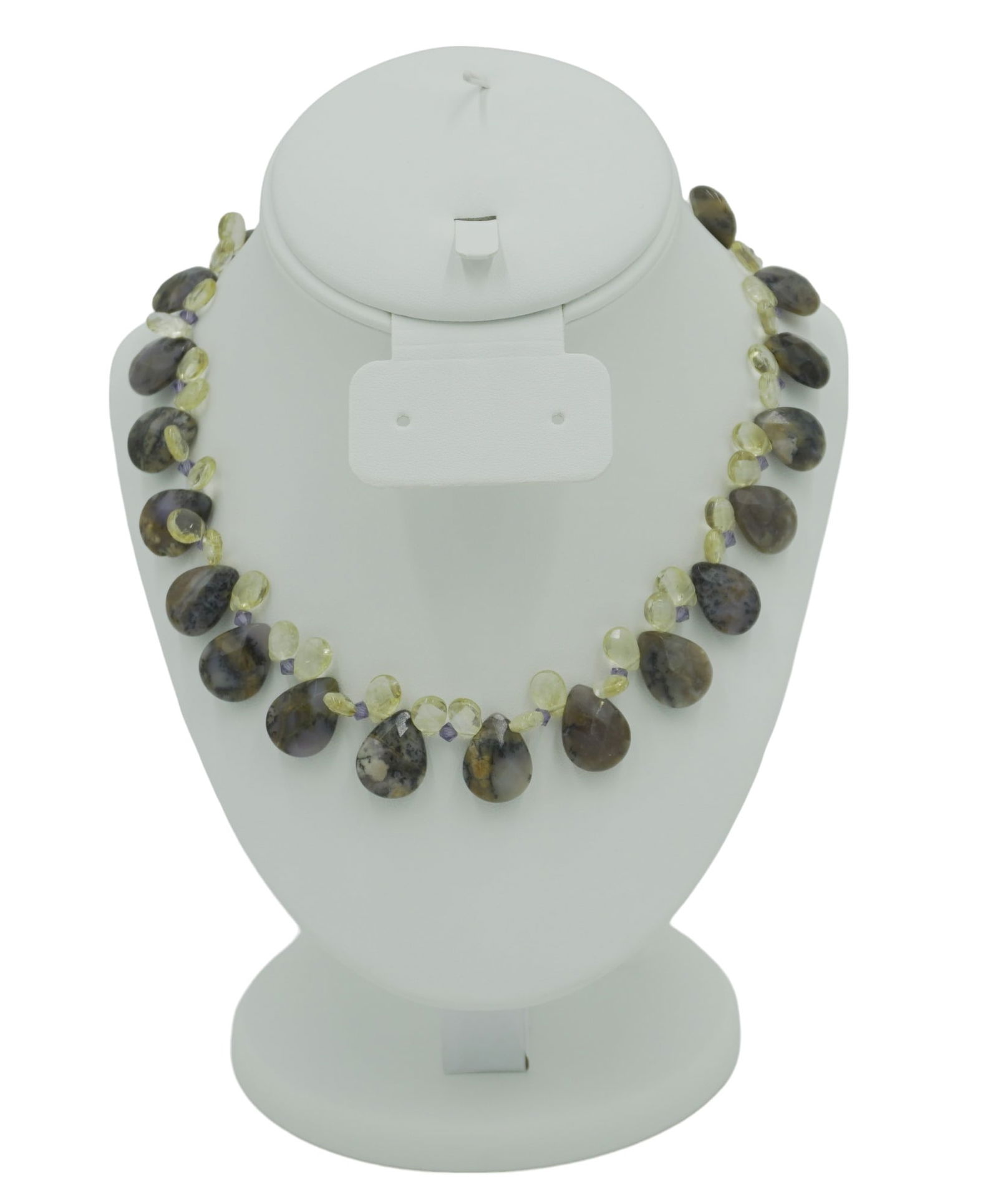 CITRINE & CHALCEDONY AGATE NECKLACE (1 of 6)