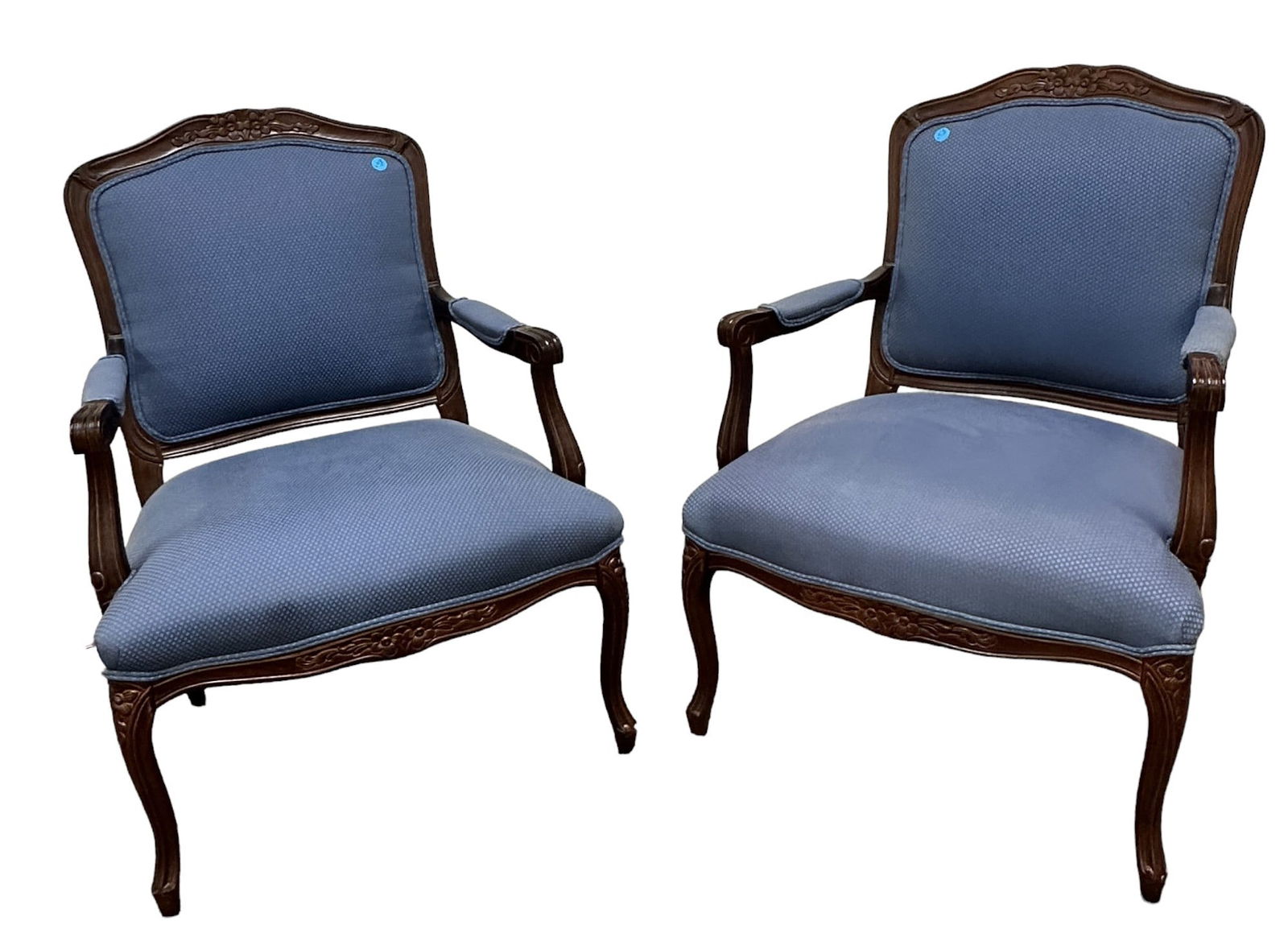 PAIR OF BALLARD DESIGNS LOUIS XV STYLE ARMCHAIRS (1 of 9)