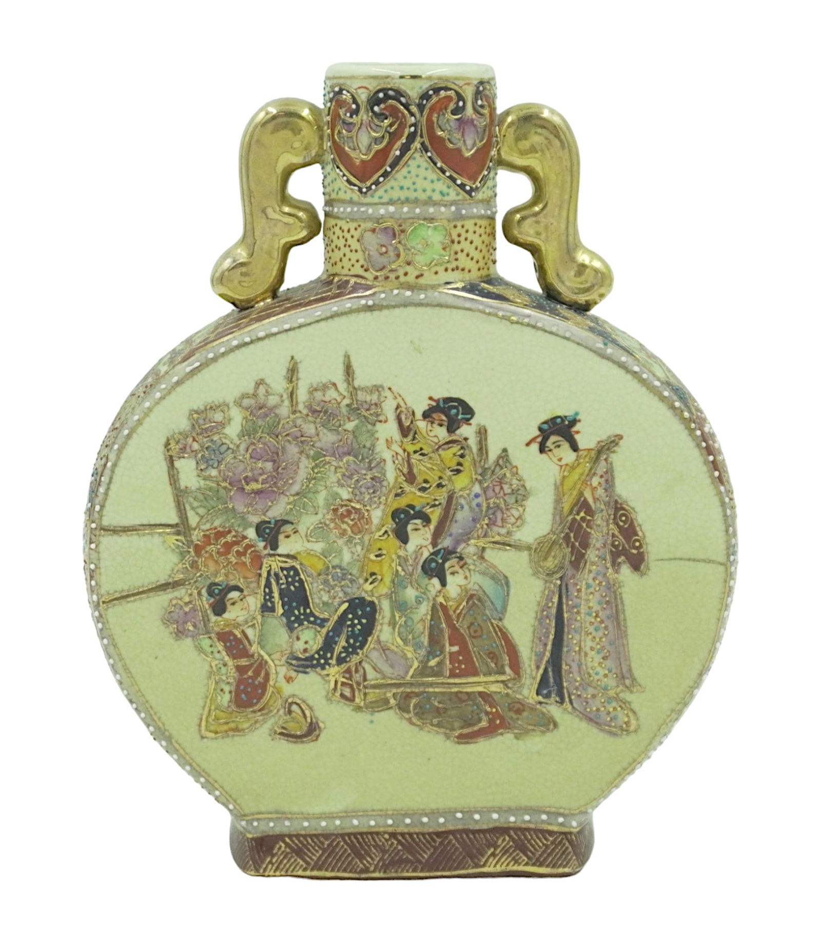 VINTAGE HAND PAINTED ASIAN VASE (1 of 8)