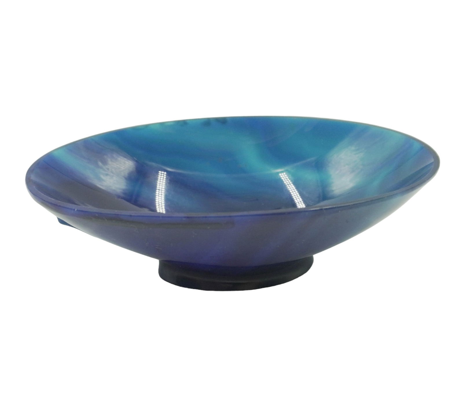 ANTIQUE RUSSIAN BLUE AGATE CUT & POLISHED BOWL (1 of 6)