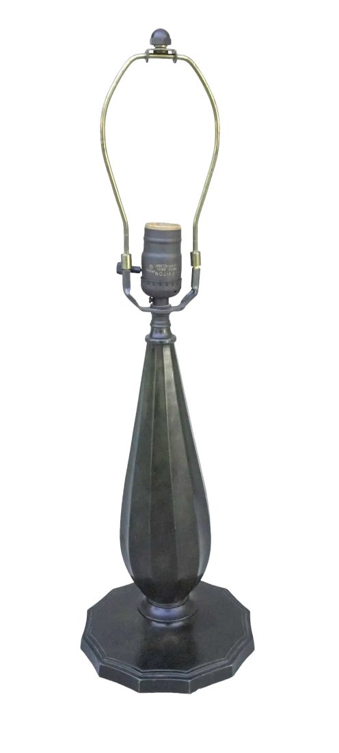 JUST ANDERSEN 1930's DANISH BRONZE/DISKO METAL TABLE LAMP (1 of 10)