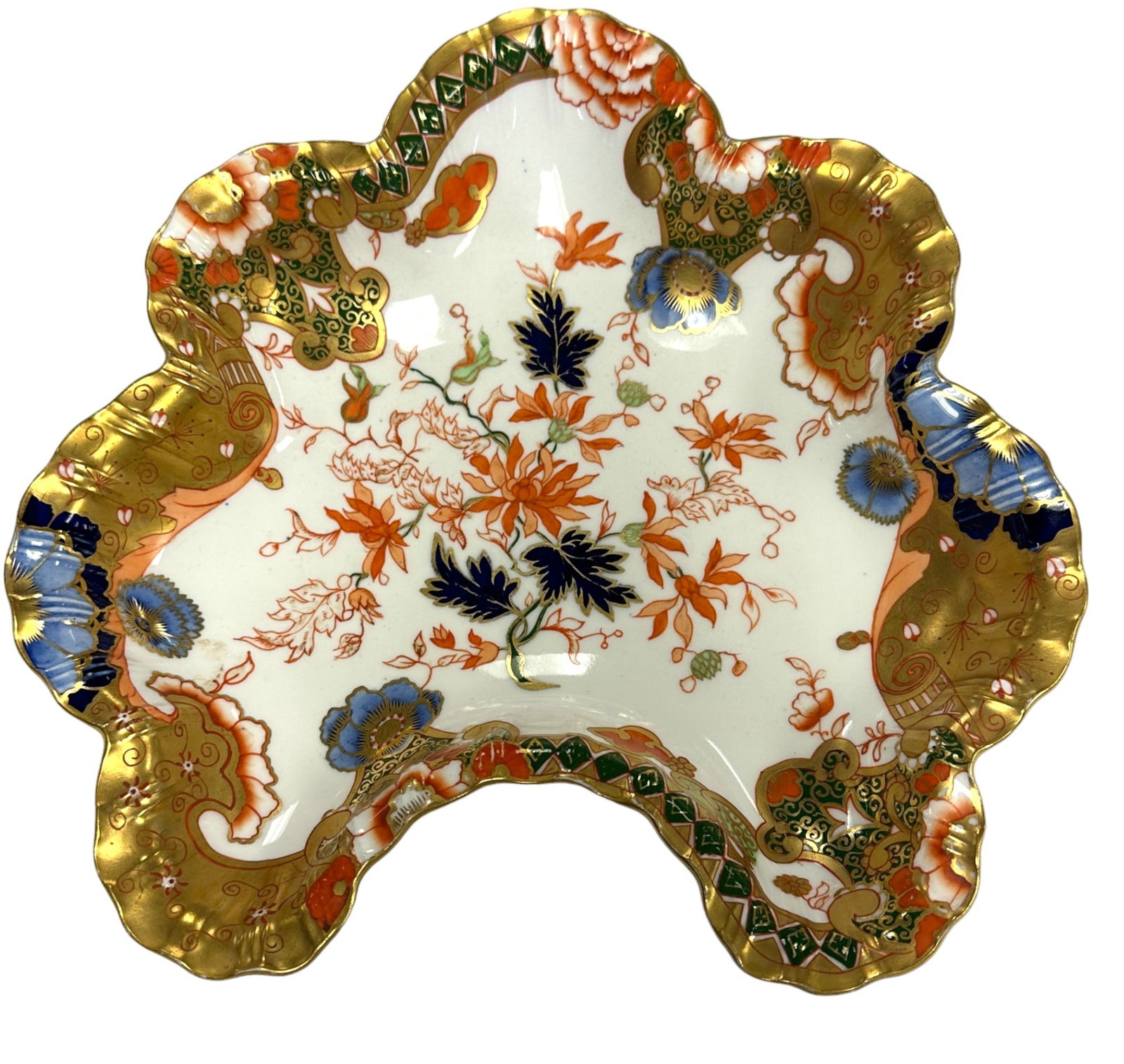 ANTIQUE MORTLOCKS 19TH C IMARI SHELL DISH (1 of 5)