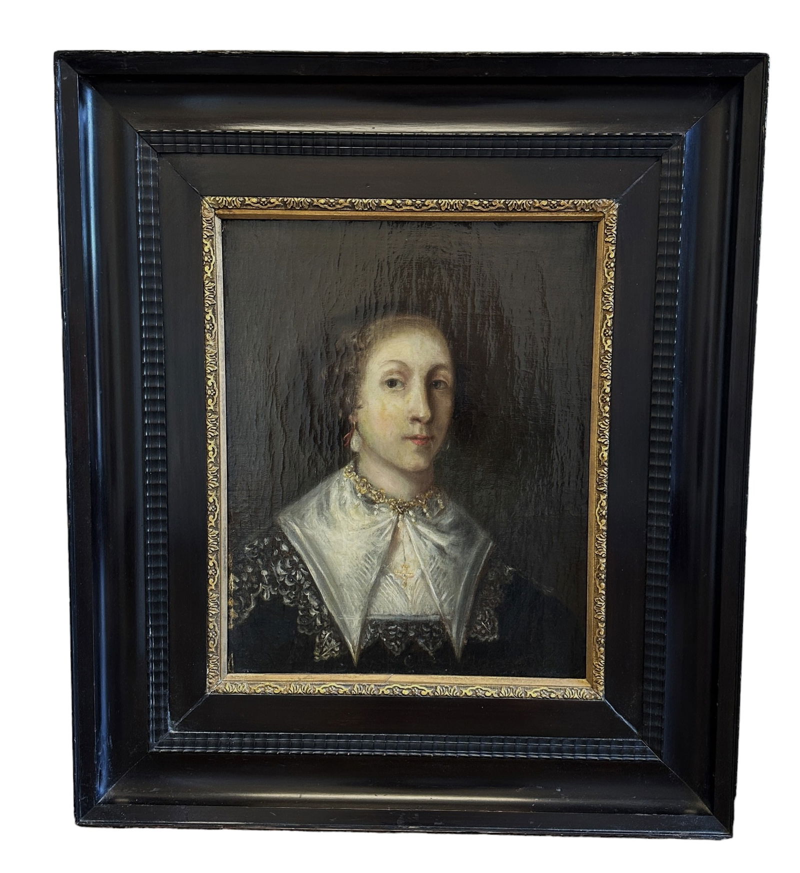 17th c PORTRAIT OF A LADY DUTCH SCHOOL OIL (1 of 6)