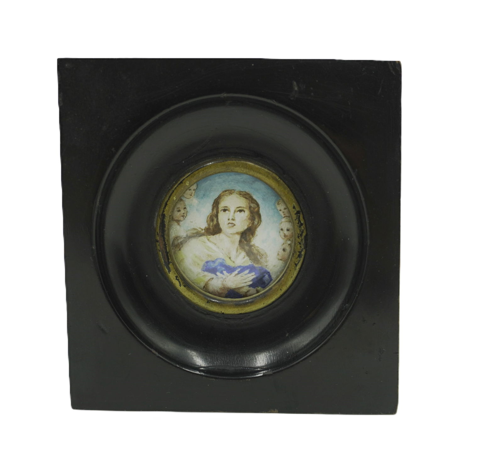 ANTIQUE IMMACULADA CONCEPCION MINIATURE PAINTING (1 of 5)
