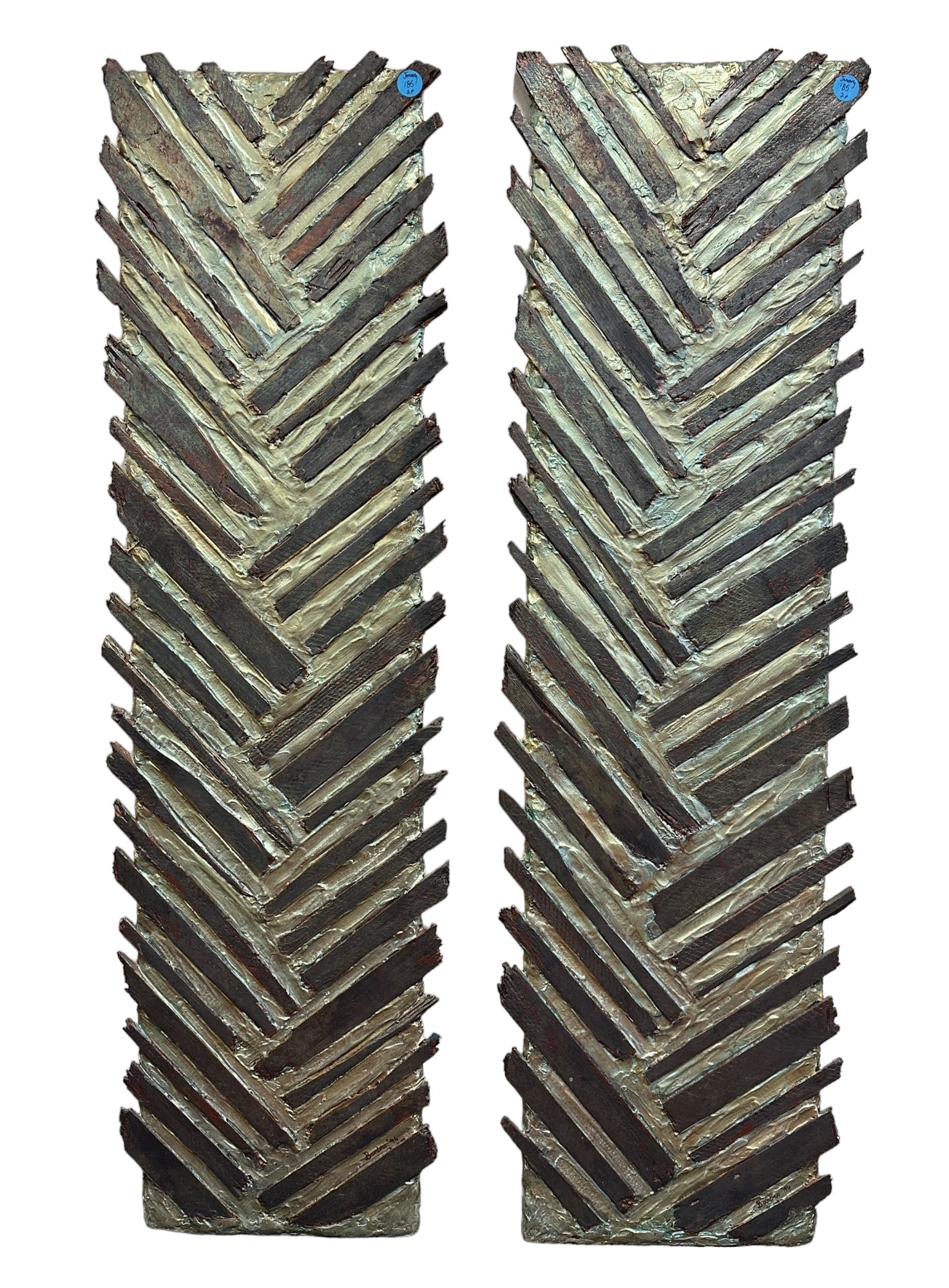 PAIR CONTEMPORARY WALL PANELS BARBARA BROTHERTON (1 of 8)