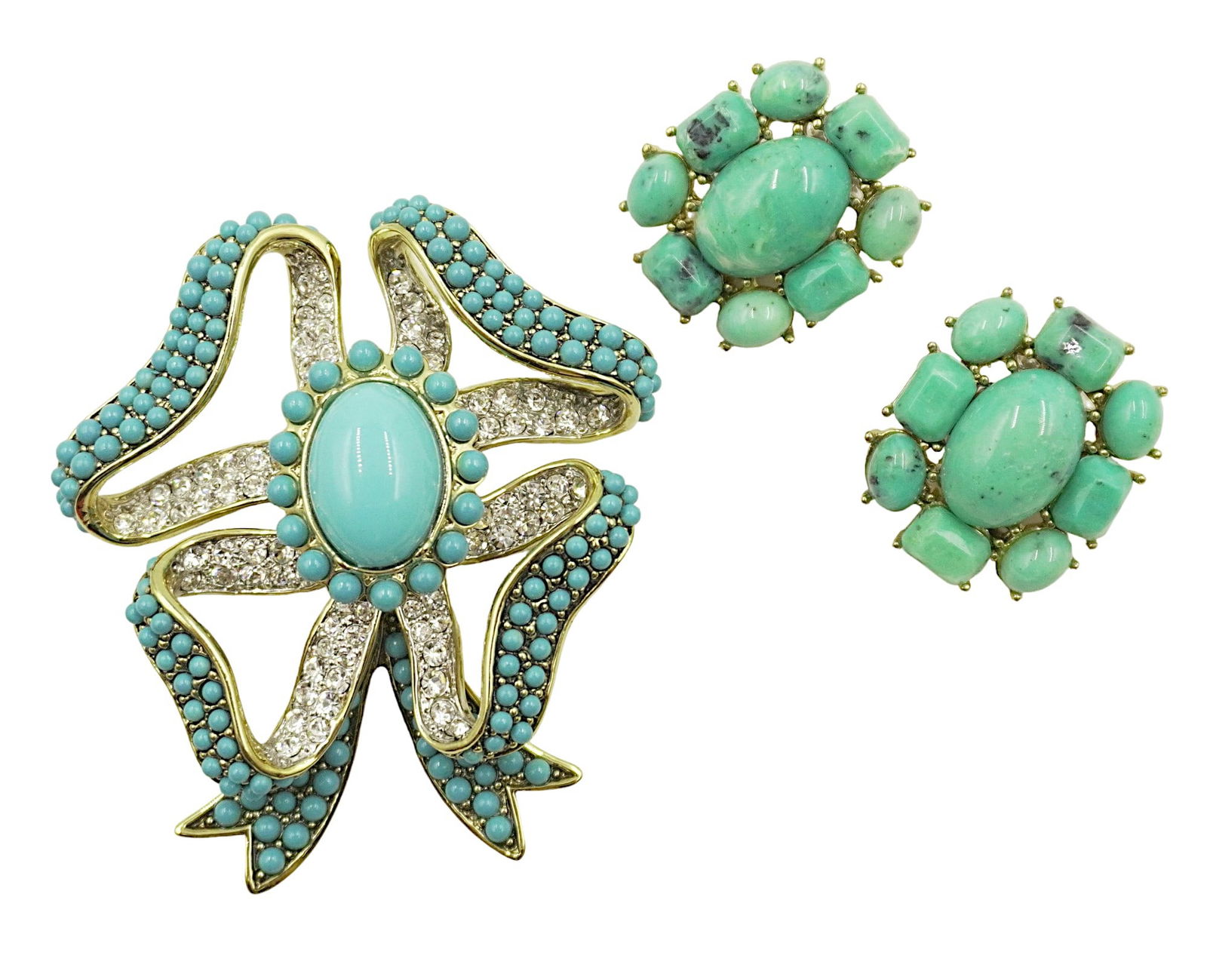 LARGE VINTAGE KENNETH J LANE DEMI PARURE (1 of 5)