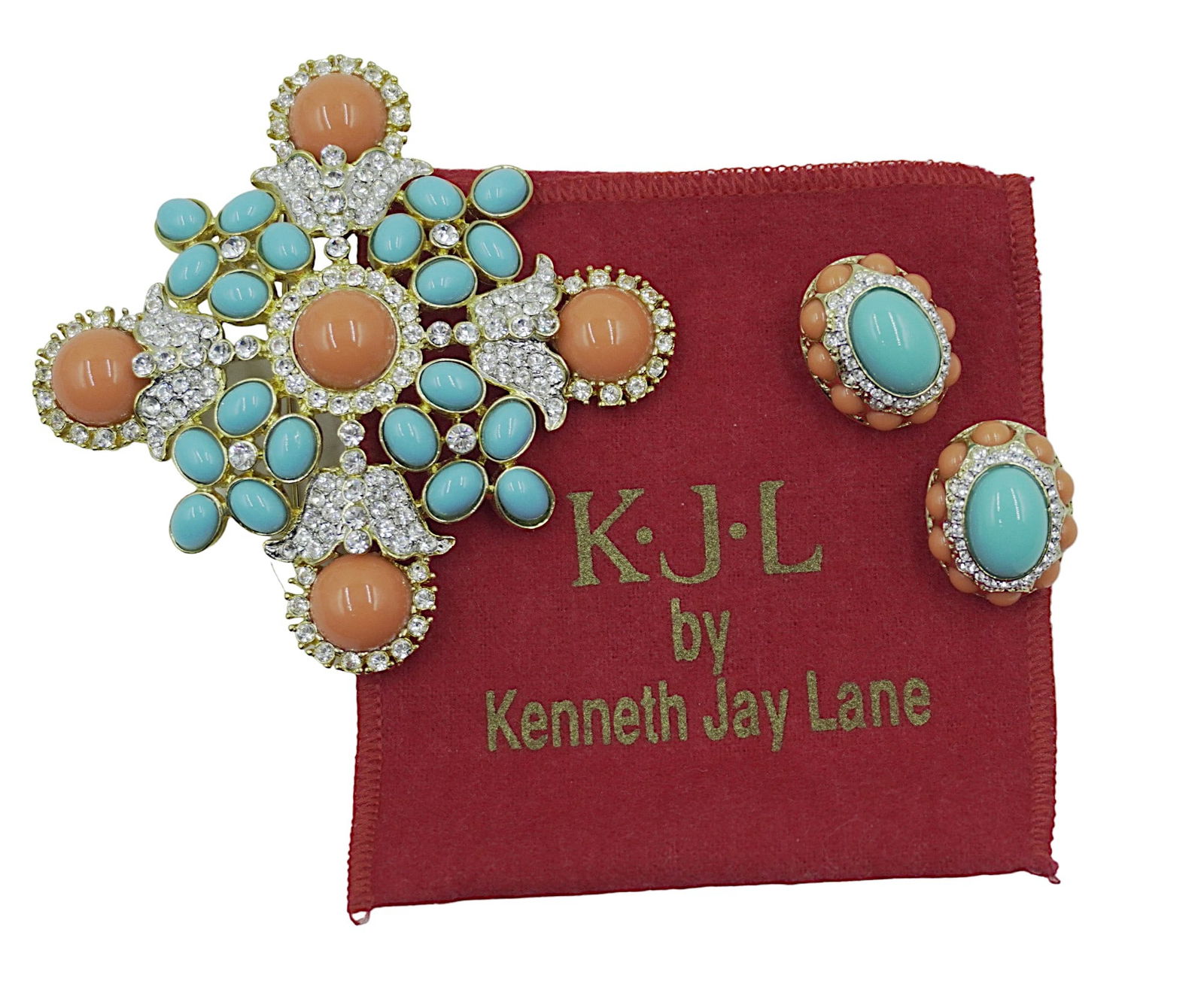 LARGE VINTAGE KENNETH J LANE DEMI PARURE (1 of 6)
