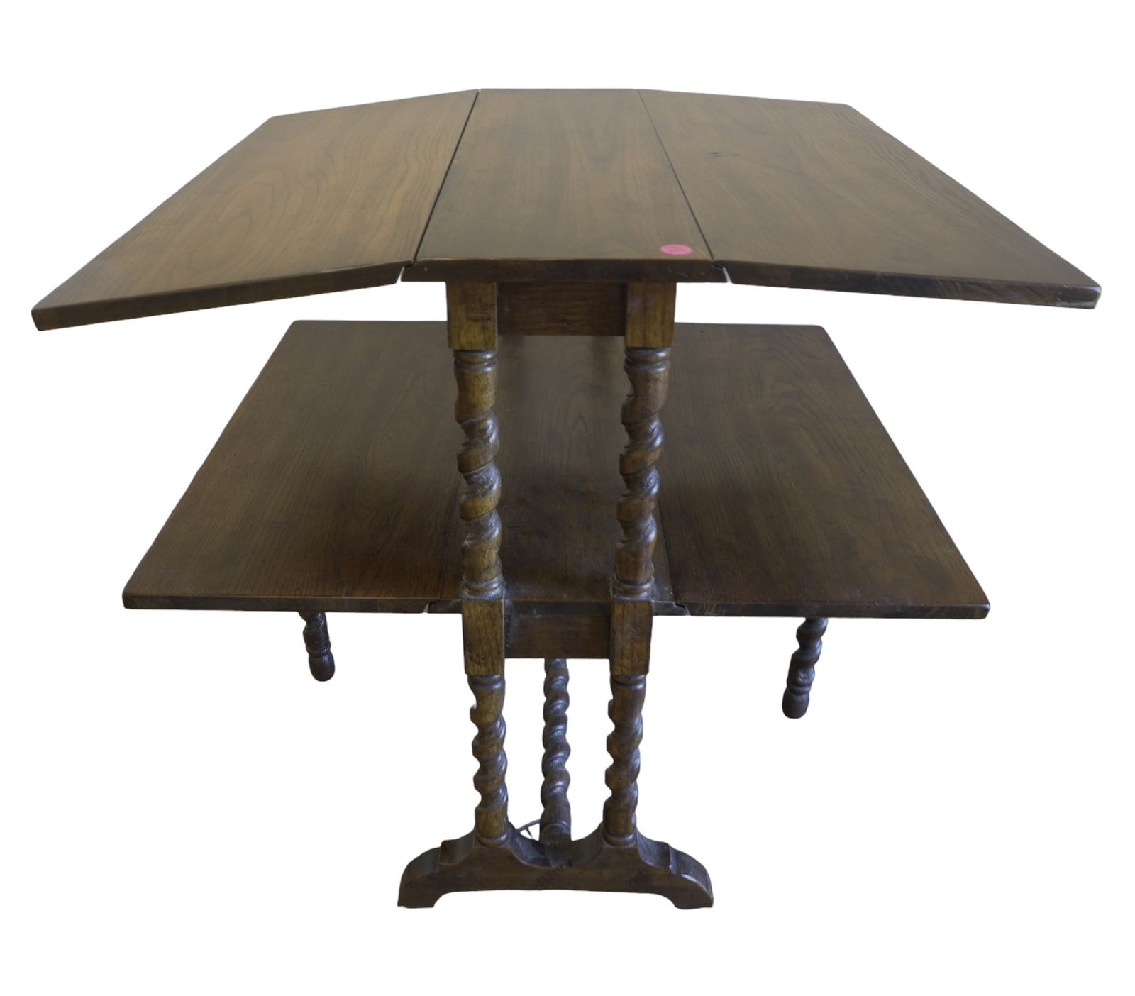 VINTAGE DOUBLE DROP LEAF OAK GATE LEG TABLE (1 of 11)