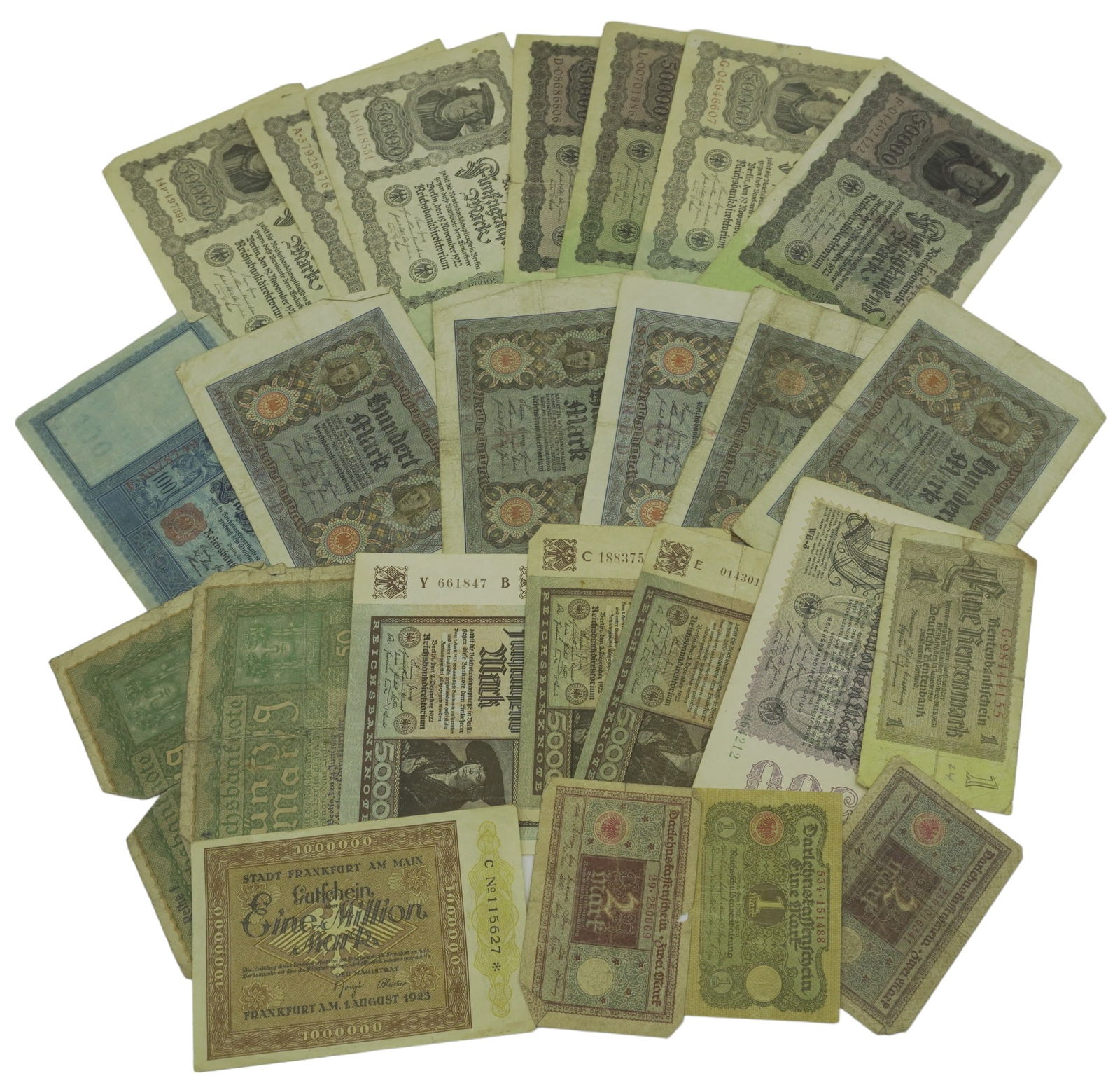 25 pc GERMAN REICHSBANK NOTES (1 of 8)