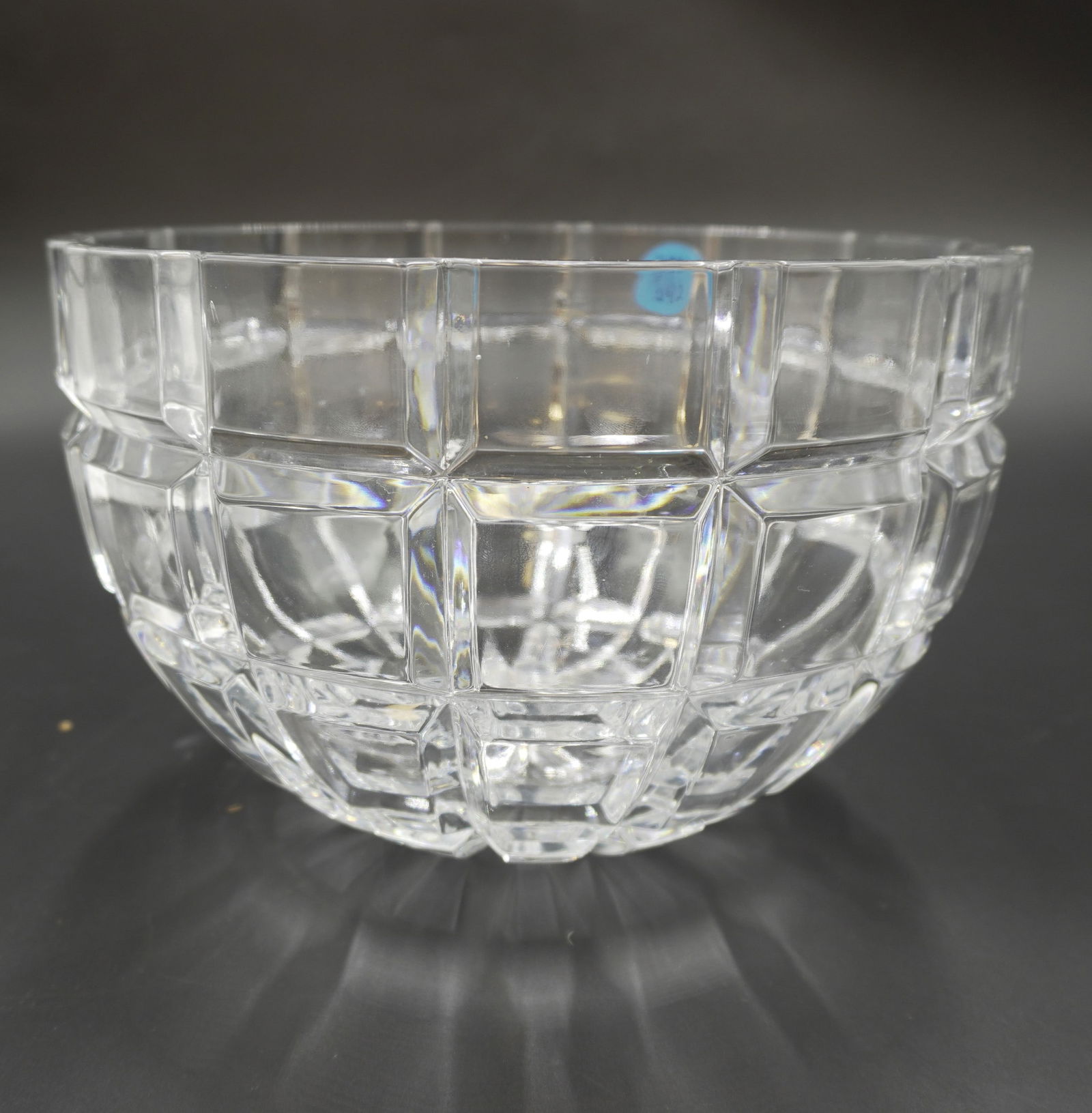 LARGE BLOCK CRYSTAL BOWL (1 of 4)