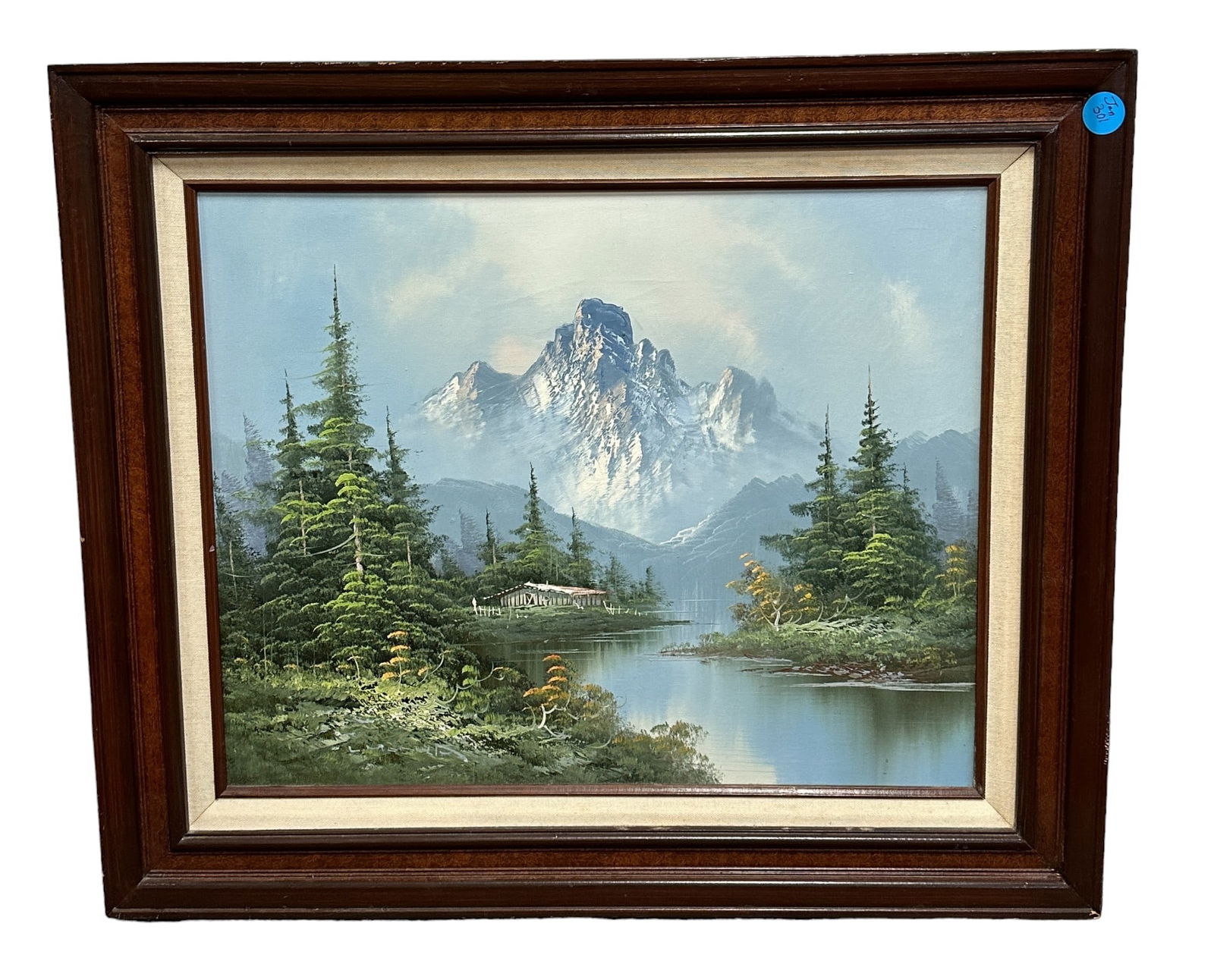 MOUNTAIN LANDSCAPE OIL ON CANVAS (1 of 3)