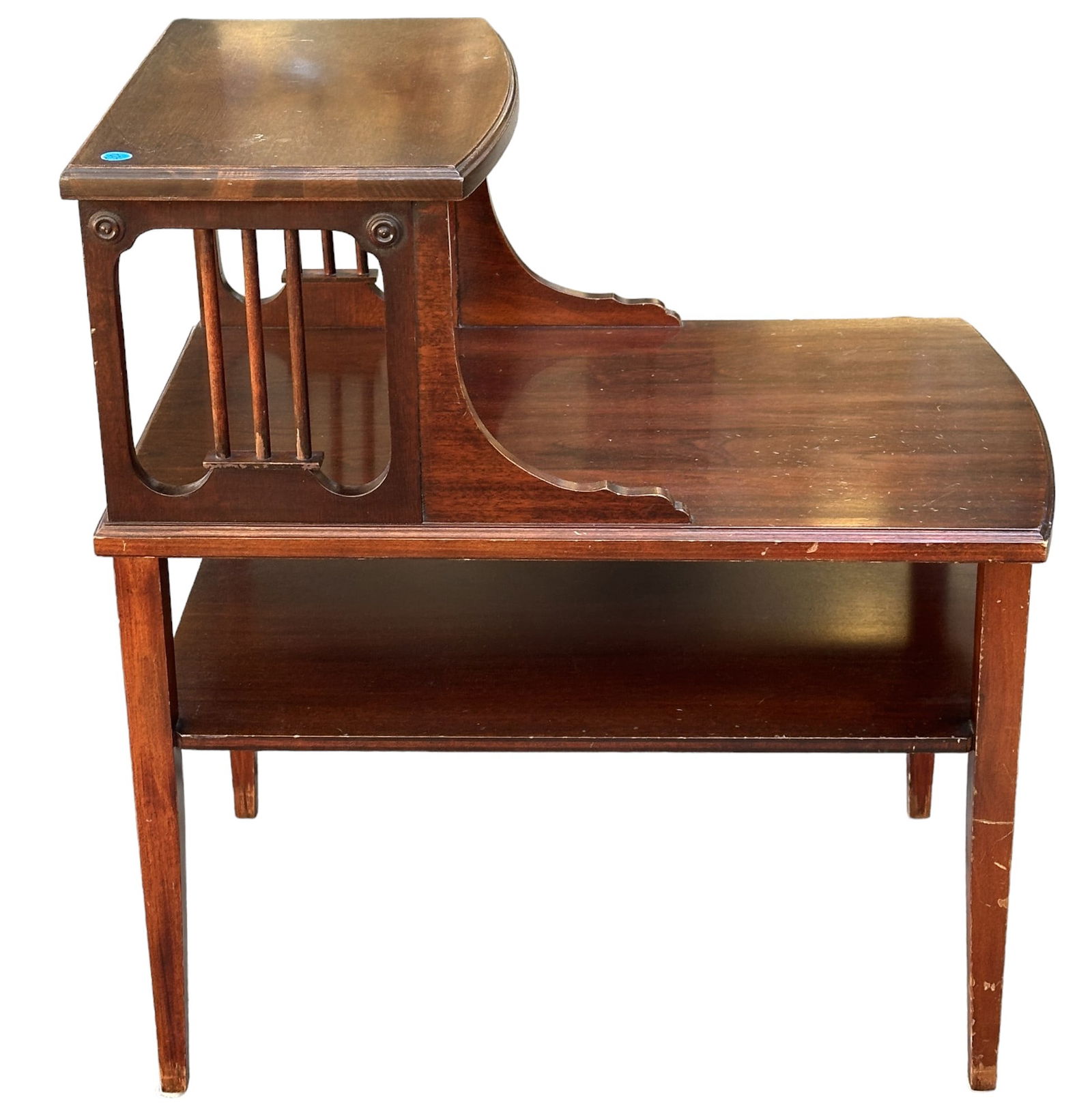 ANTIQUE 1920s MERSMAN TIERED SIDE TABLE (1 of 8)