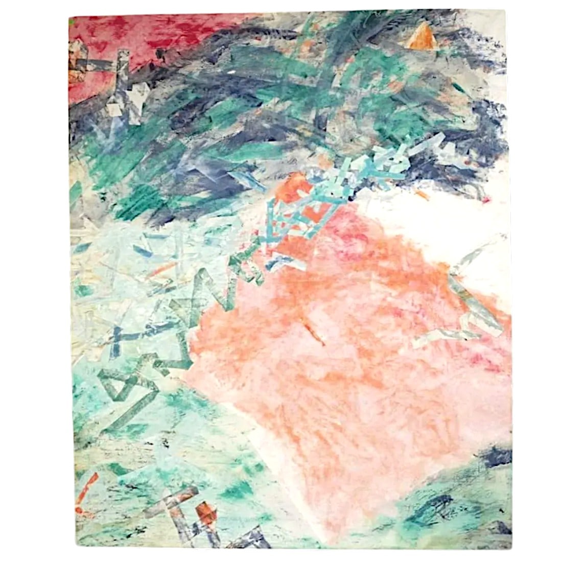 ANN TRUSTY LARGE ORIGINAL ABSTRACT ON FABRIC (1 of 3)