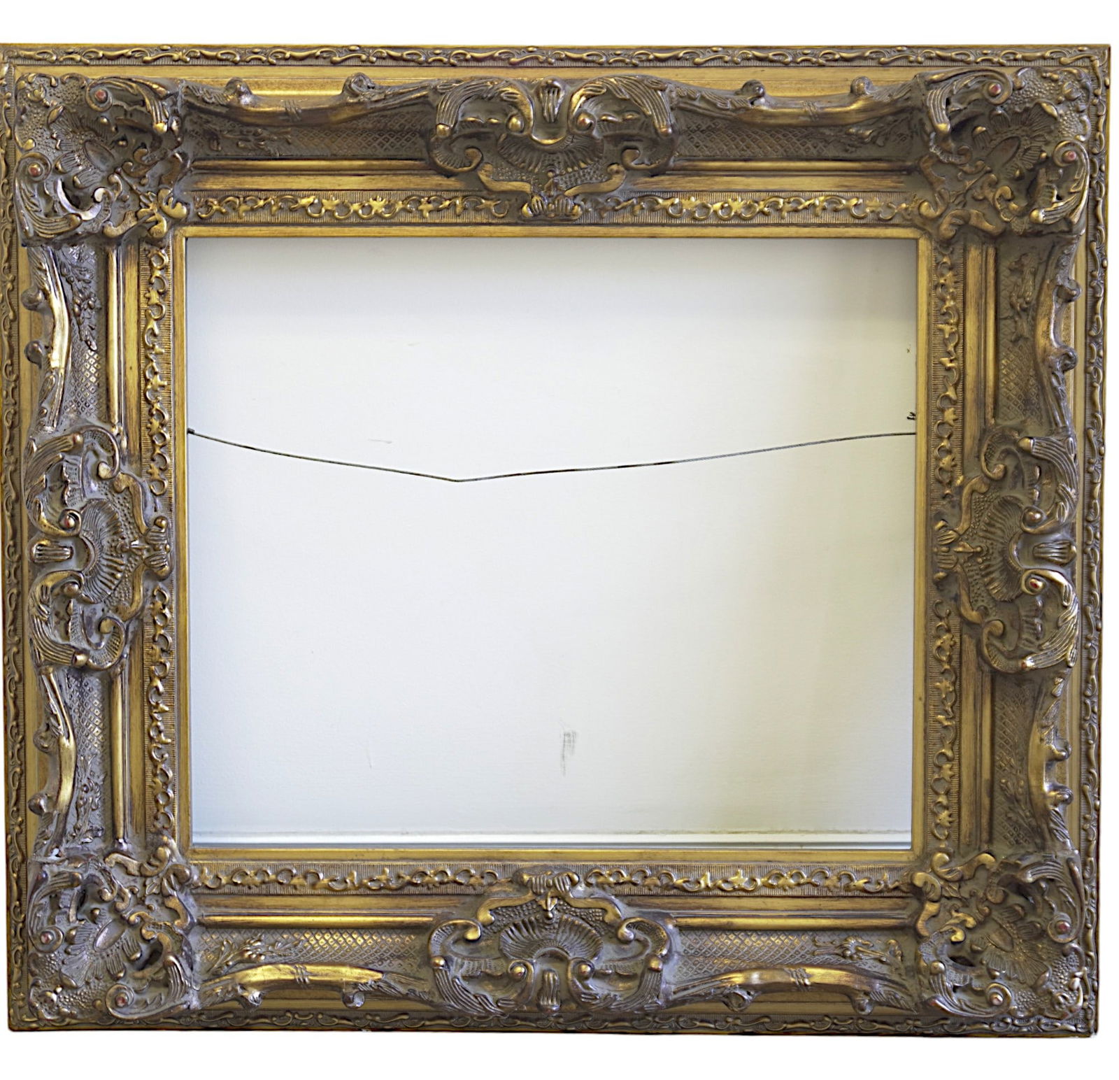 LARGE ORNATE BURNISHED GOLD FRAME (1 of 8)