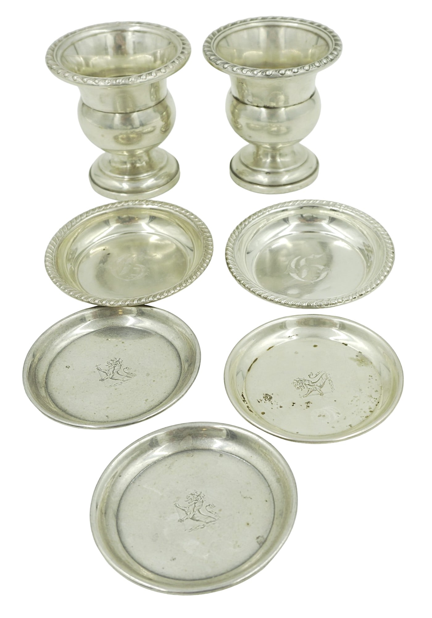 7 pc STERLING TOOTHPICK - NUT DISHES (1 of 4)