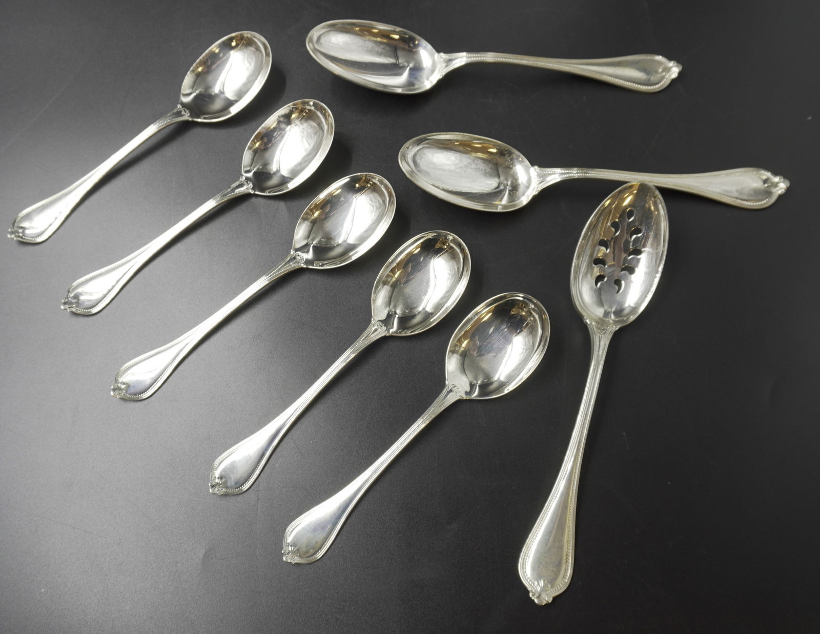8 STERLING SILVER NEWBURY TABLESPOONS & CREAM SOUP SPOONS (1 of 2)