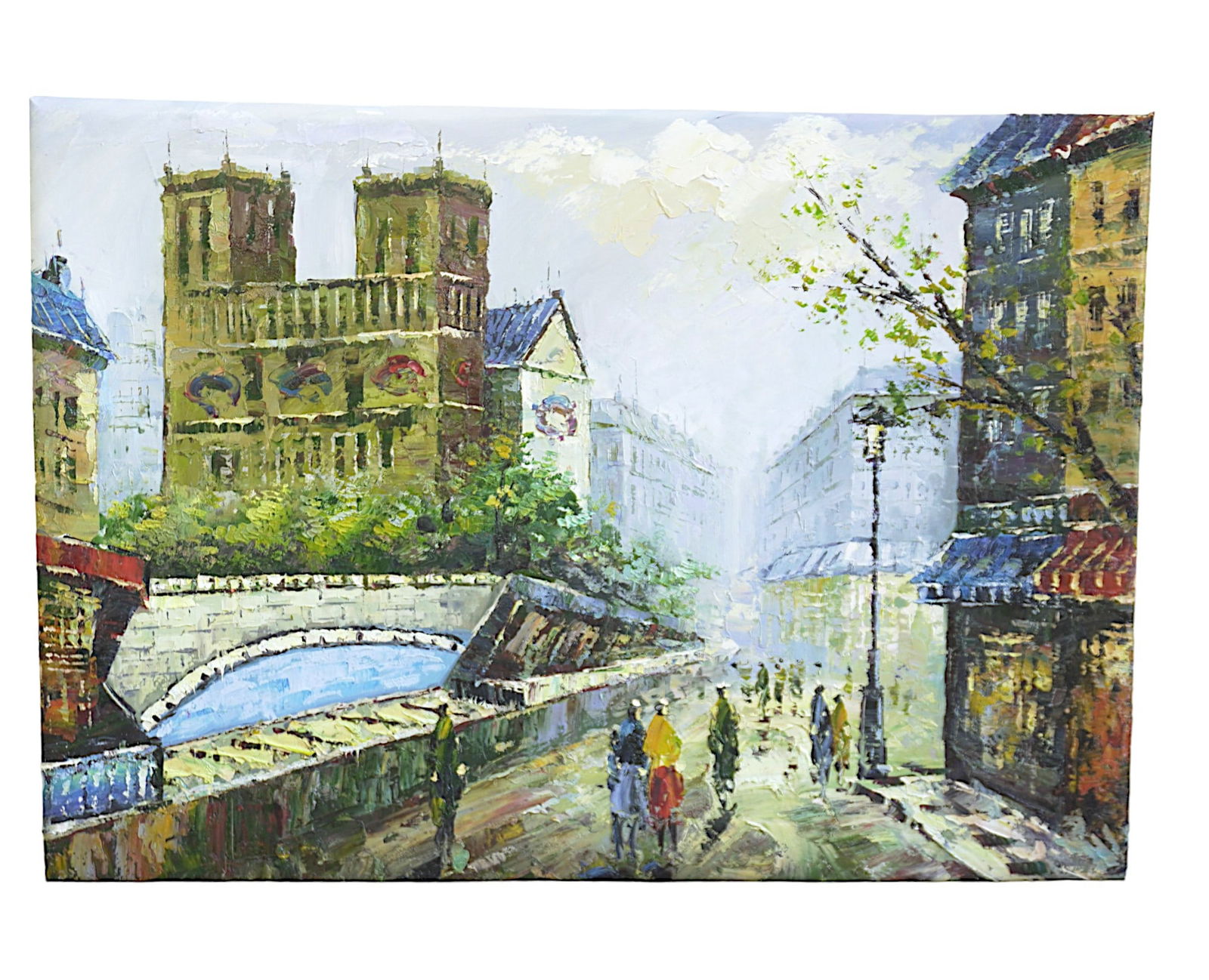 VINTAGE NOTRE DAME PARIS SPATULA PAINTING (1 of 4)