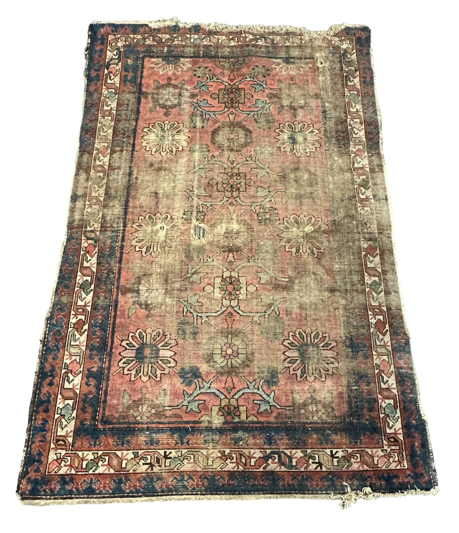 ANTIQUE WORN PERSIAN RUG HARVEY NICHOLS (1 of 6)