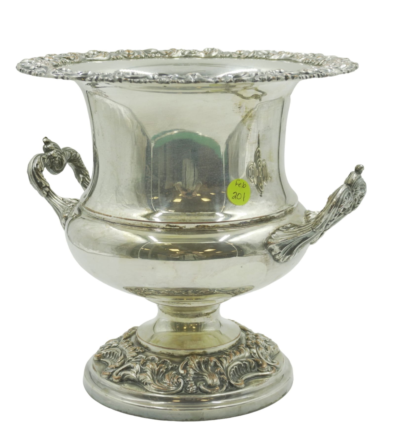 ANTIQUE SILVER ON COPPER CHAMPAGNE BUCKET (1 of 6)