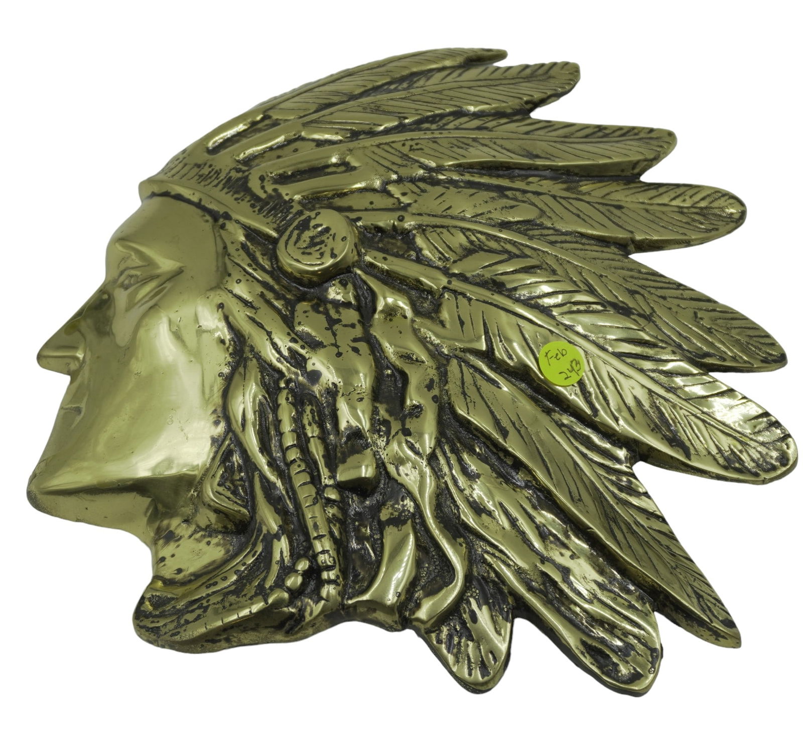 SOLD BRASS INDIAN HEAD AIR FORCE CHIEF MASTER SARGEANT (1 of 4)