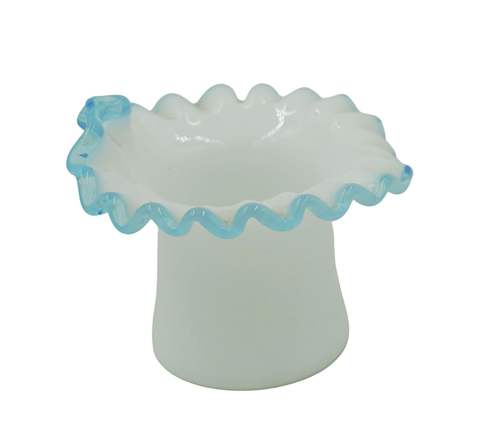 VINTAGE FENTON BLUE AQUA CREST HAT (1 of 5)