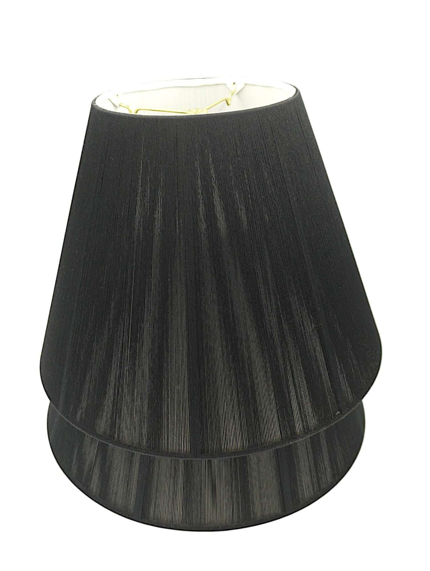 PAIR OF DESIGNER SILK STRING EMPIRE LAMPSHADES (1 of 3)