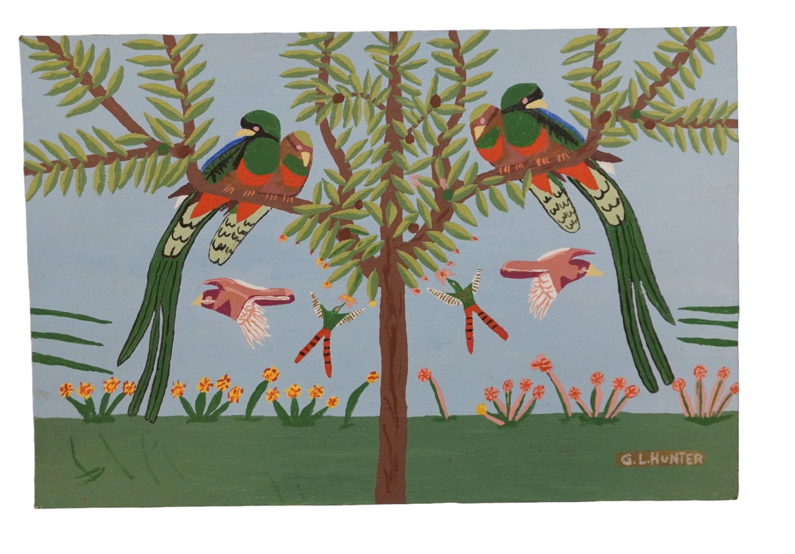 COLORIST OIL PARROTS AFTER G.L. HUNTER (1 of 3)