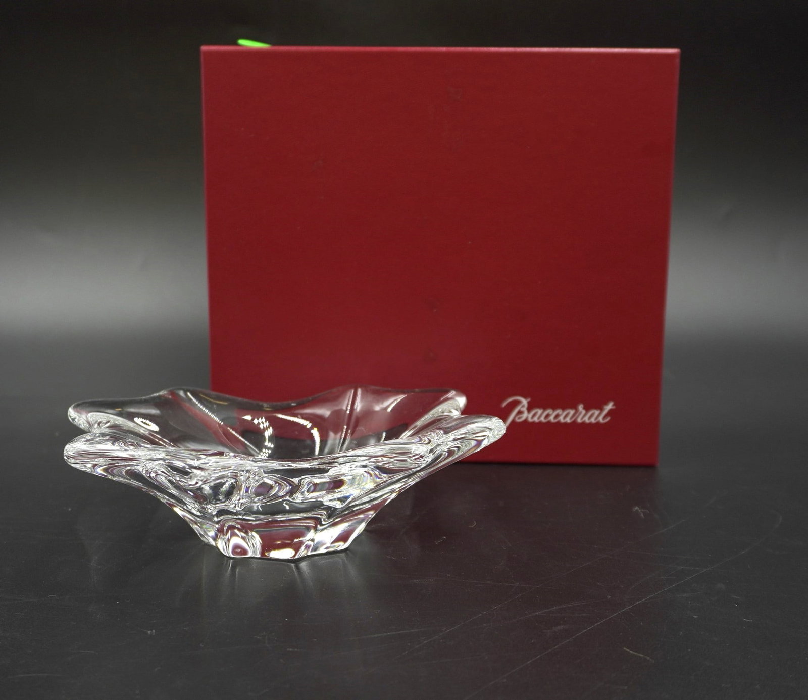 BACCARAT CRYSTAL CADIX ASHTRAY / BOWL IN ORIGINAL BOX: Beautiful Baccarat Crystal Cadix French Ashtray. 6.6" W X 2". In the original box. Box measures 8.5"x7.25"x3". Weight 2 lbs