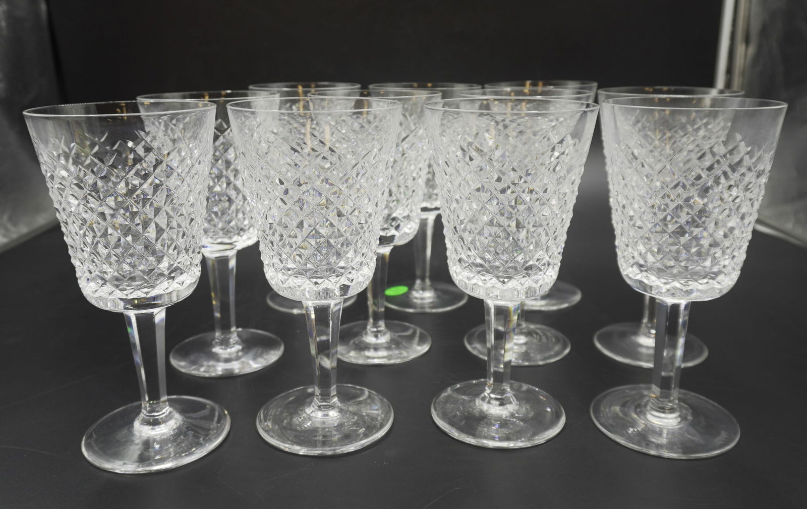 11 WATERFORD CRYSTAL ALANA WATER GOBLETS: 11 Waterford Crystal Alana Water Goblets. All good condition. Each 7". Combined weight 9 lbs 9 oz