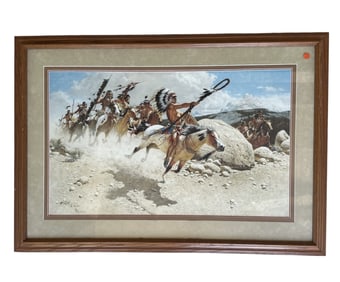 LARGE FRANK MCCARTHY LTD ED SIGNED PRINT